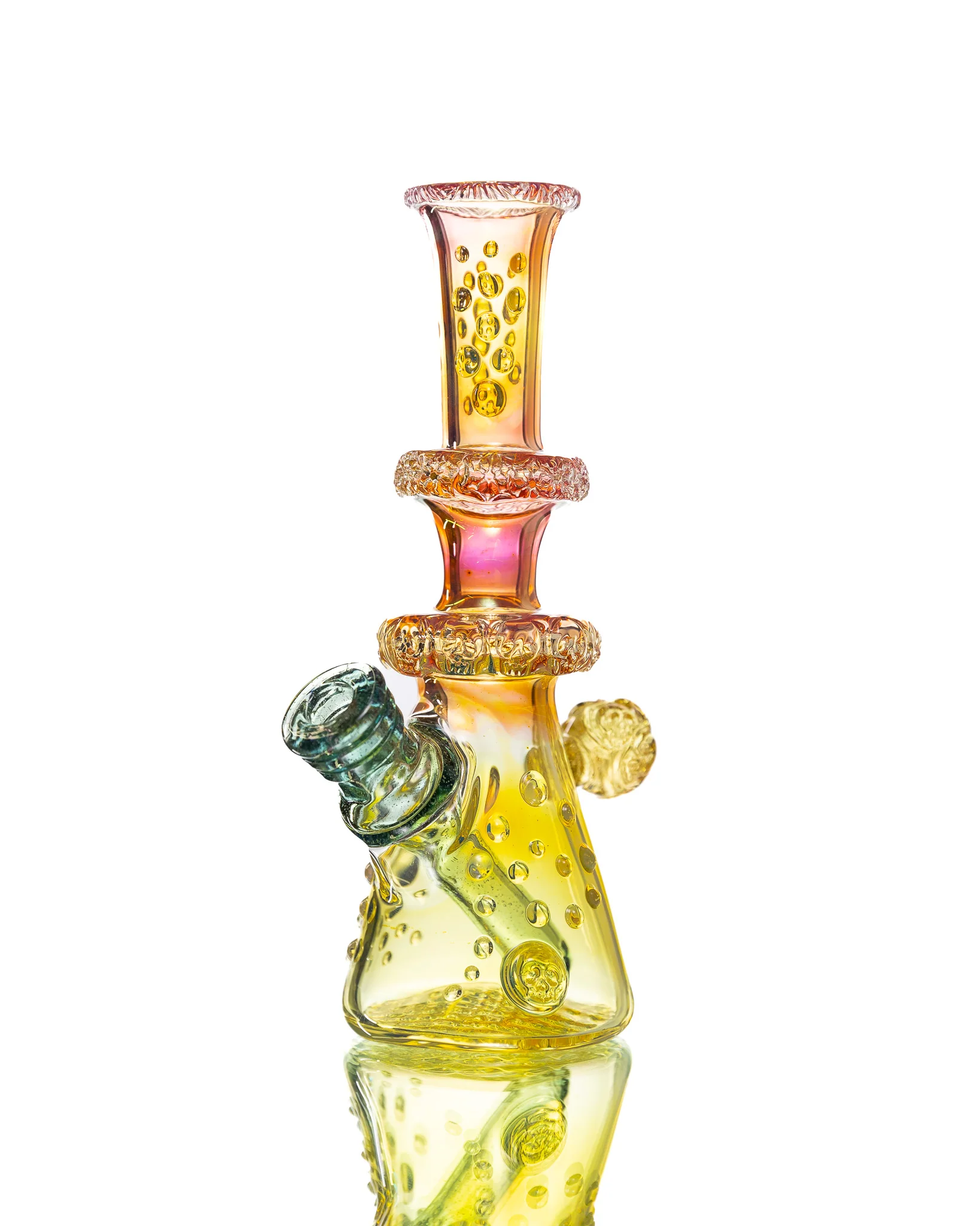 Hensley Glass - Poison Bottle Jammer - Yellow, Pink & Blue - Image 5