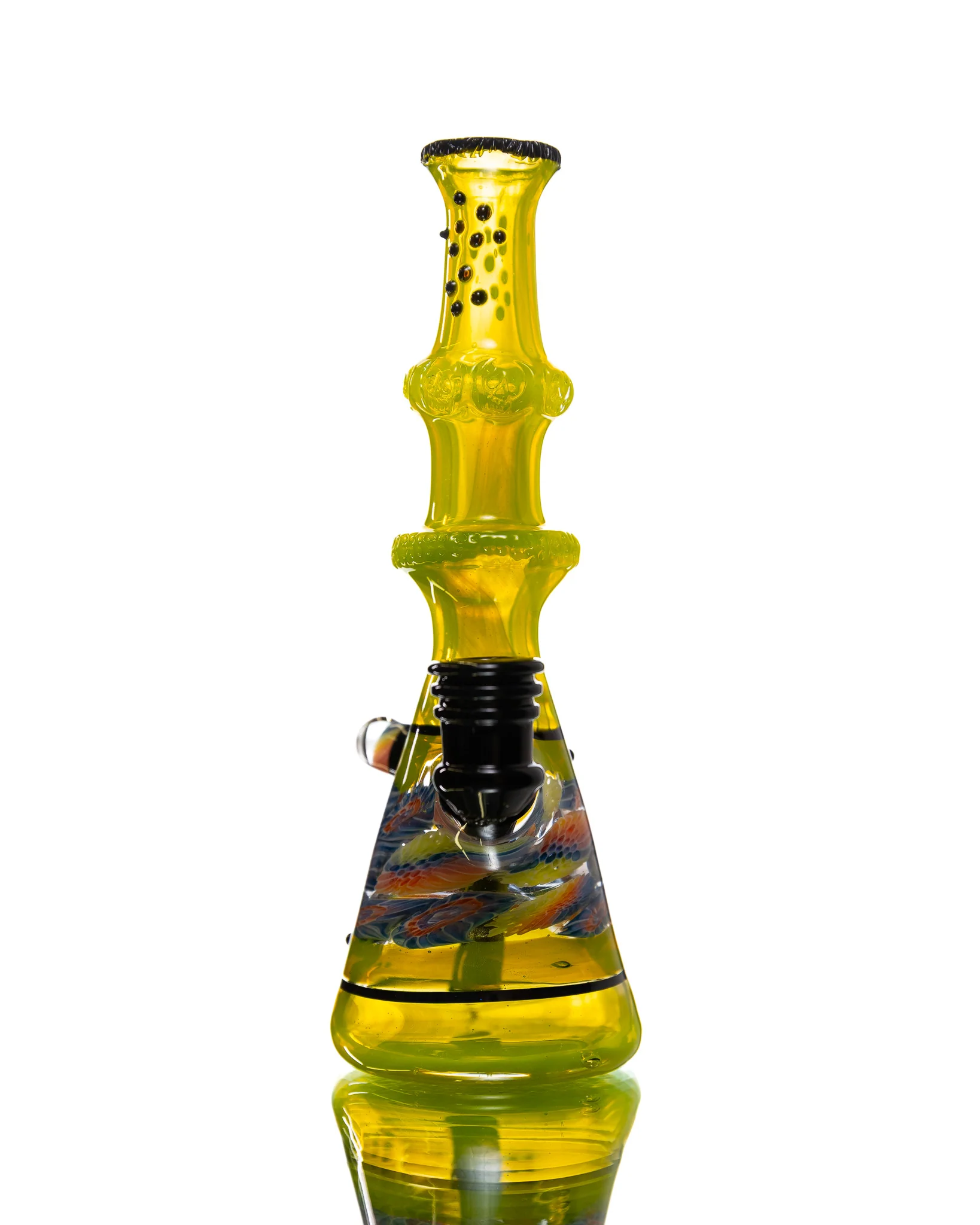 Hensley Glass - Poison Bottle Jammer - Yellow, Rainbow & Black - Image 4
