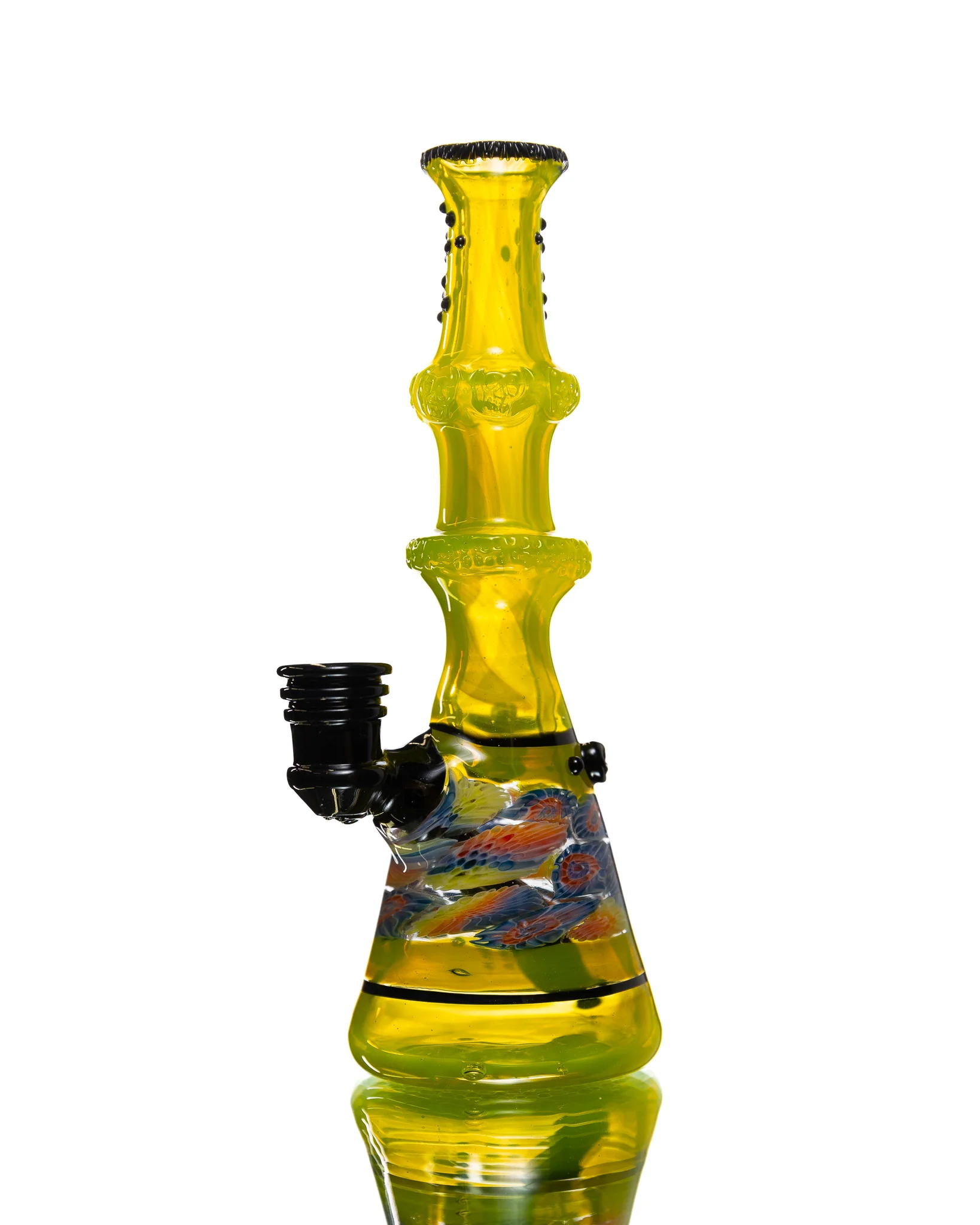 Hensley Glass - Poison Bottle Jammer - Yellow, Rainbow & Black - Image 5
