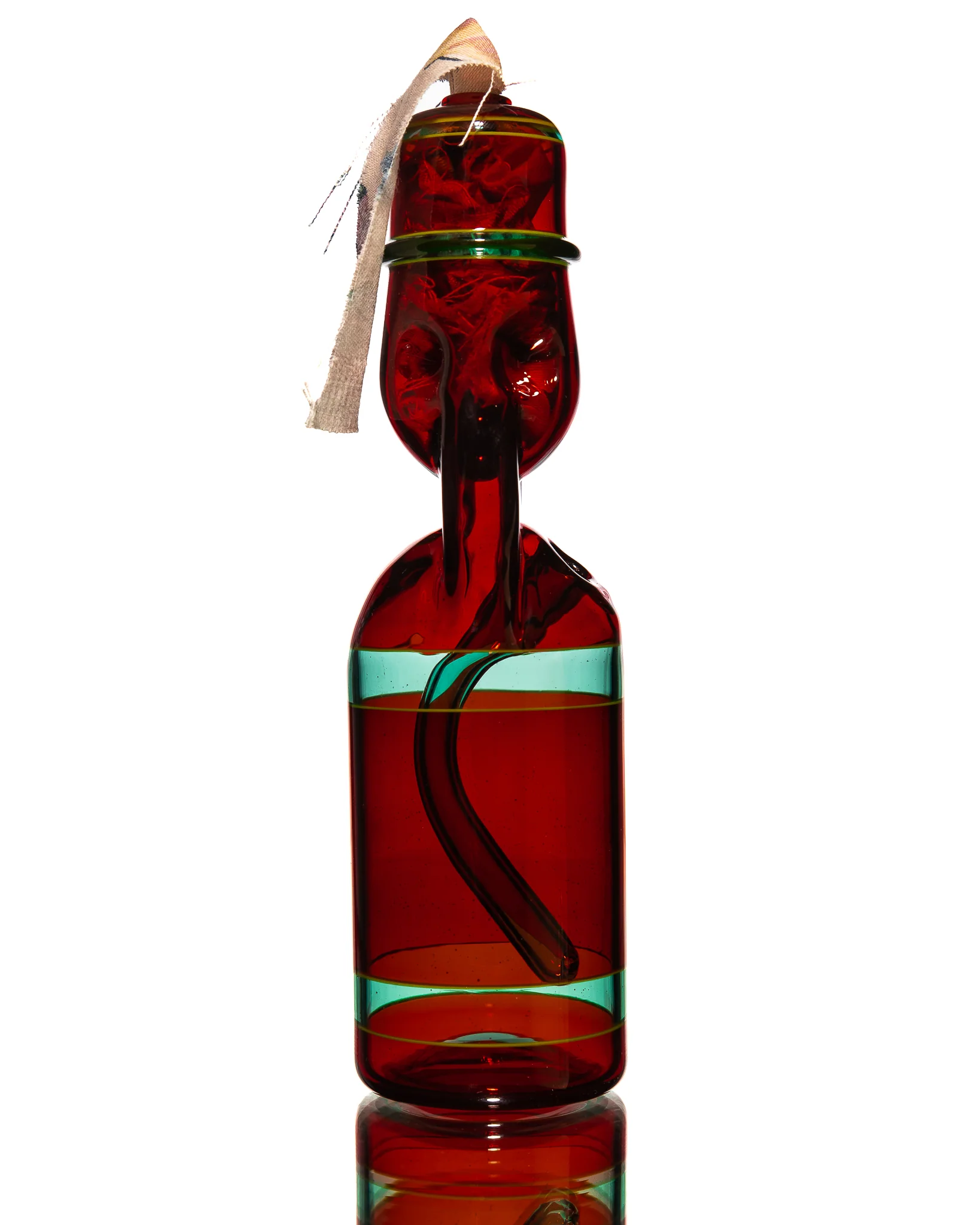 Jack Blew Glass - Full Size Ramune Bottle - Red & Blue - Image 4