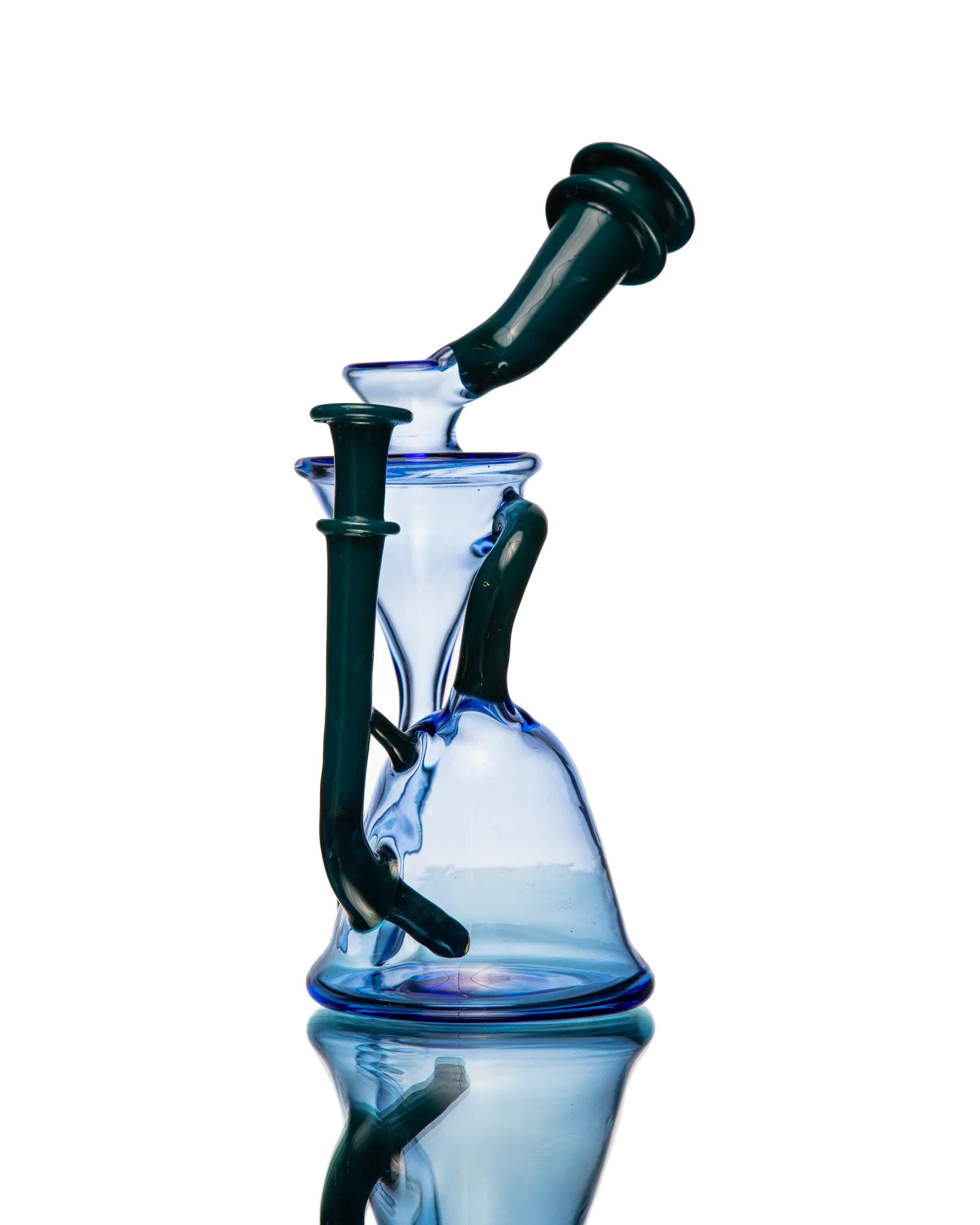 ManChild Glass - Side Saddle Recycler - Blue Dream & Peacock - Image 6