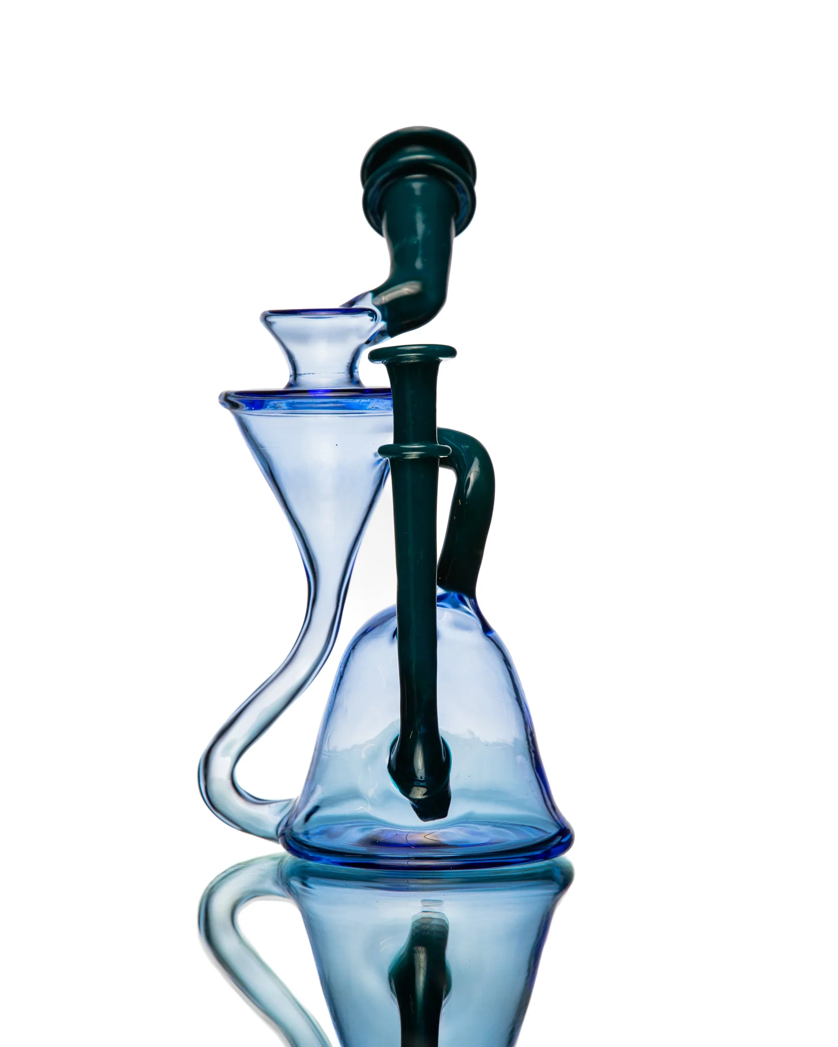 ManChild Glass - Side Saddle Recycler - Blue Dream & Peacock - Image 7