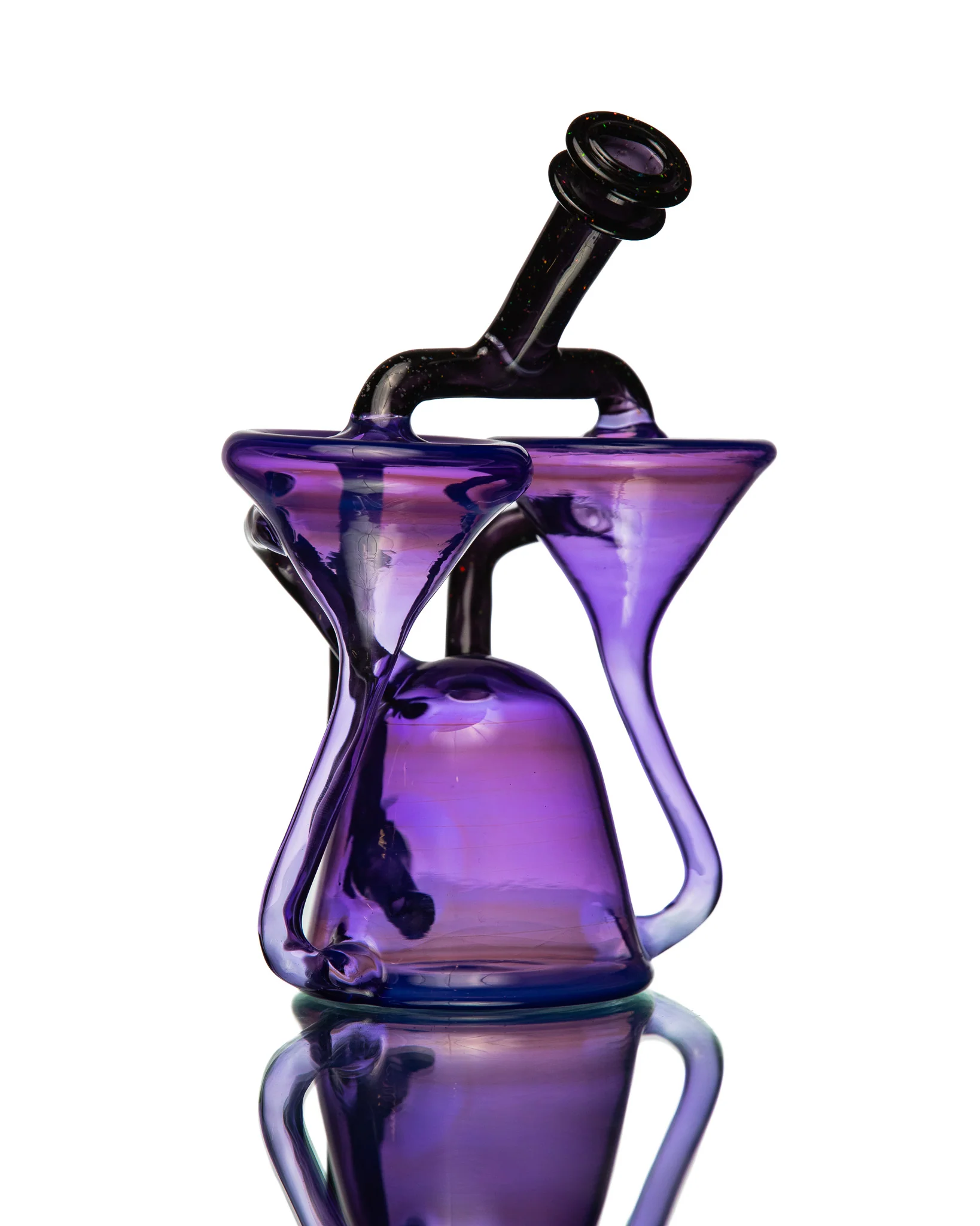 ManChild Glass - Double Spinner - Empire & Jet Black (Crushed Opal) - Image 2