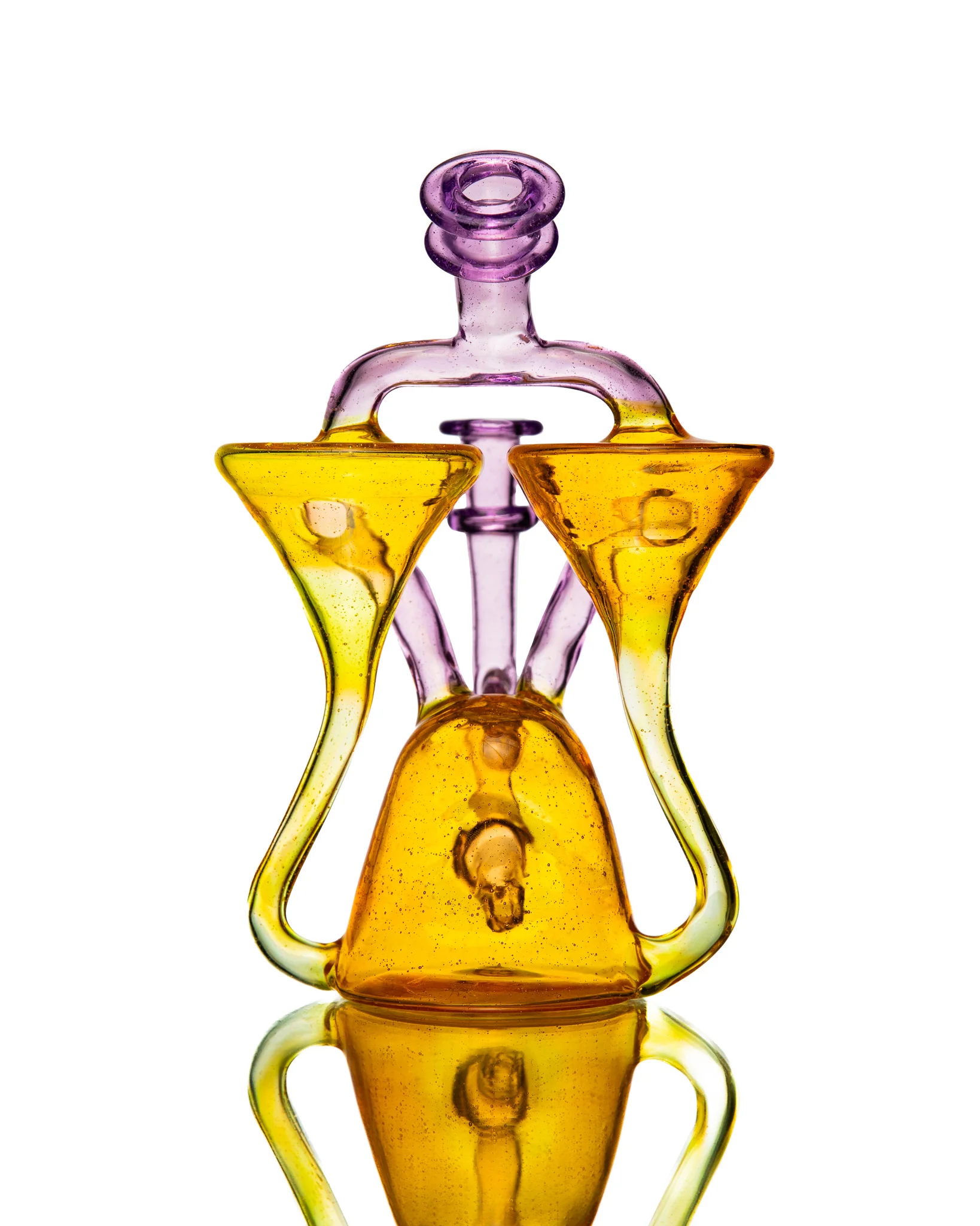 ManChild Glass - Double Spinner - Experimental Orange & Jolly Lollipop