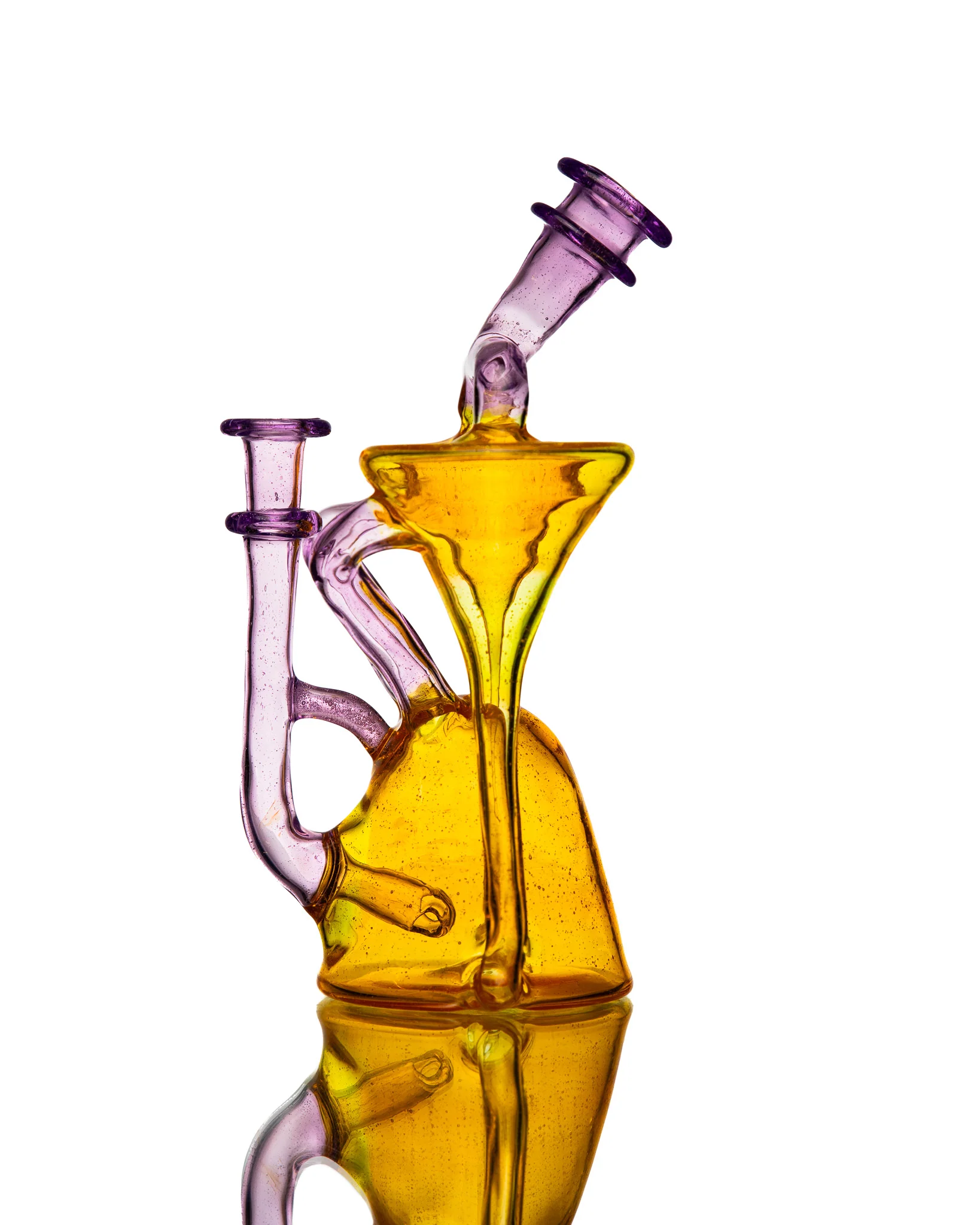 ManChild Glass - Double Spinner - Experimental Orange & Jolly Lollipop - Image 3