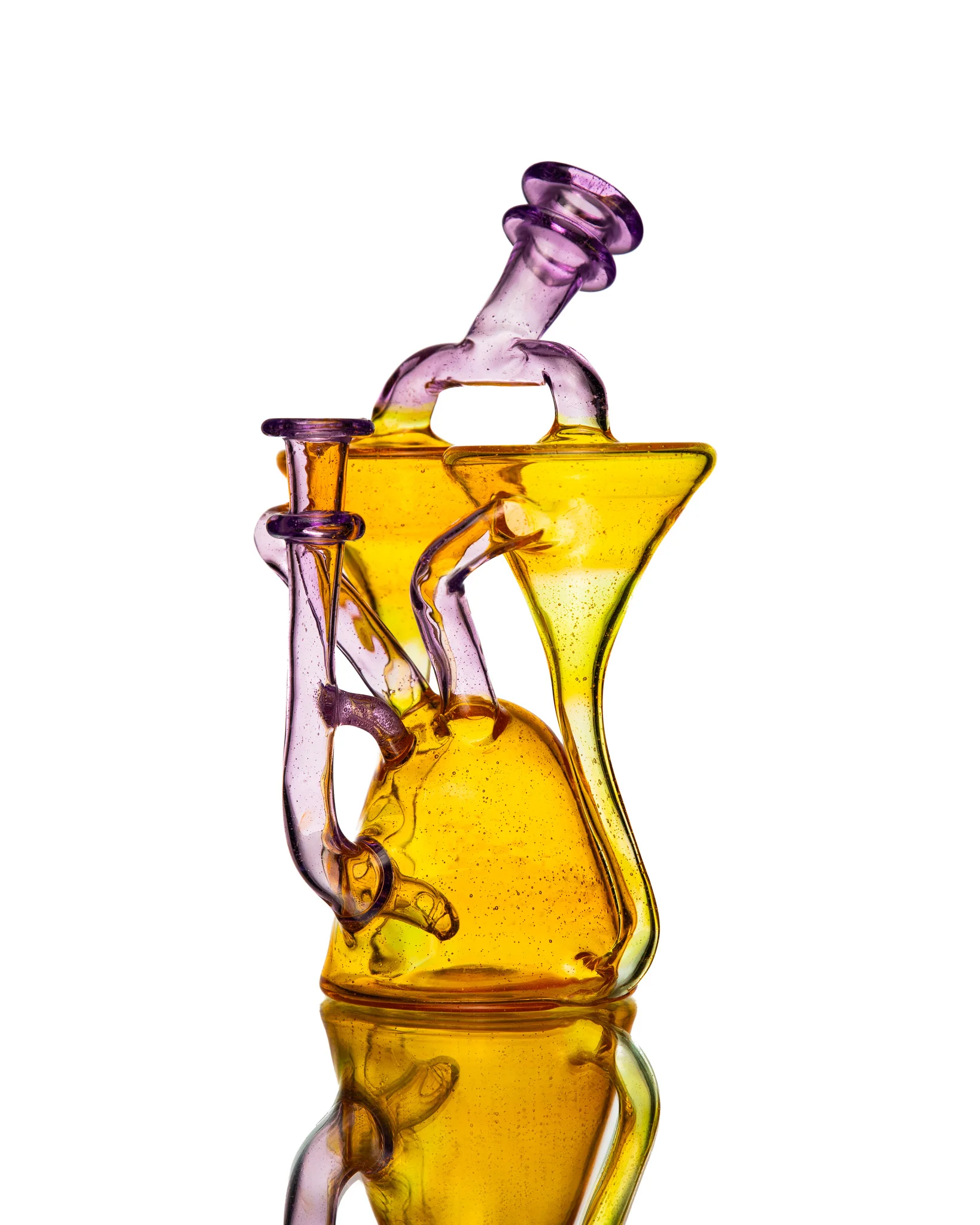 ManChild Glass - Double Spinner - Experimental Orange & Jolly Lollipop - Image 4