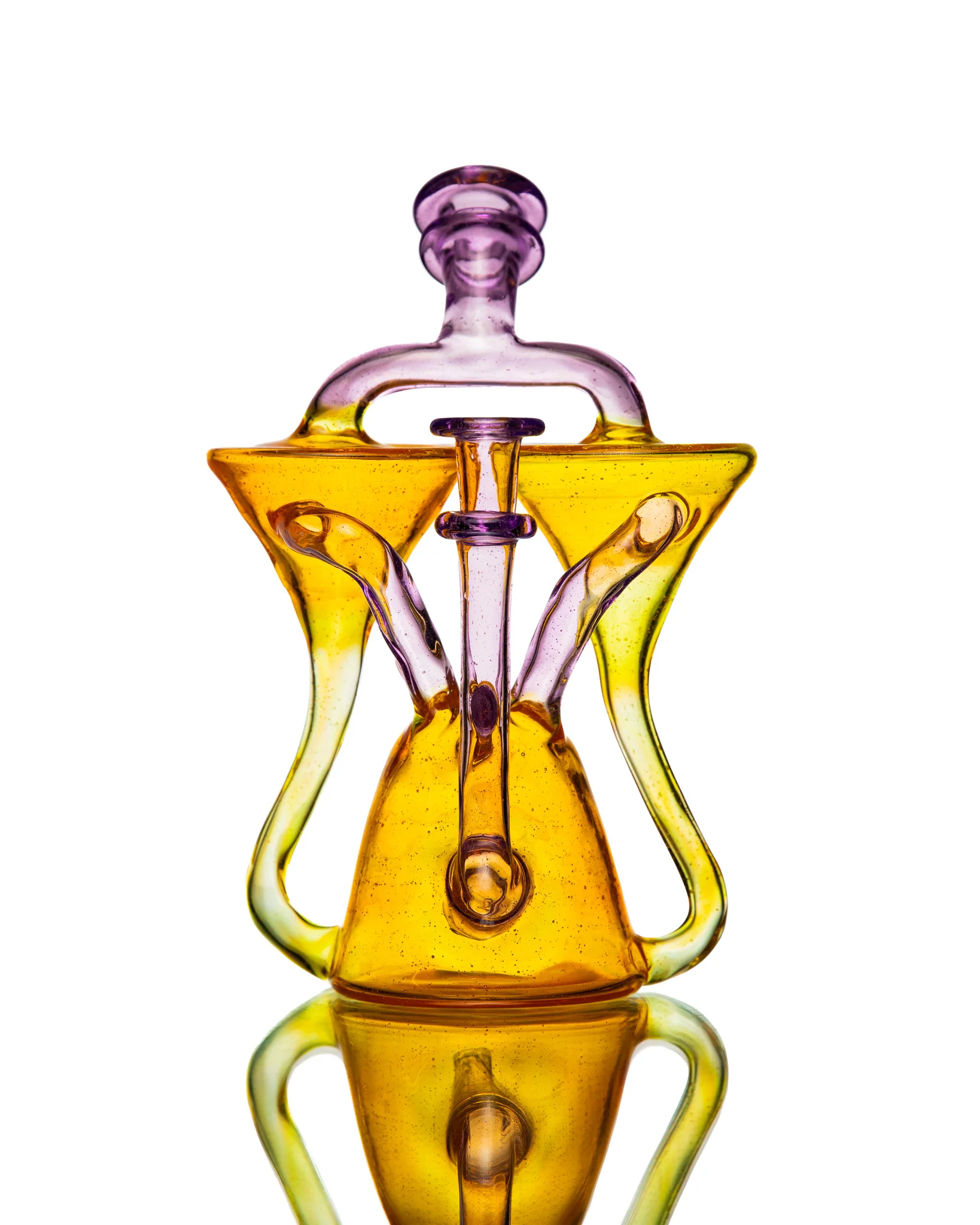 ManChild Glass - Double Spinner - Experimental Orange & Jolly Lollipop - Image 5