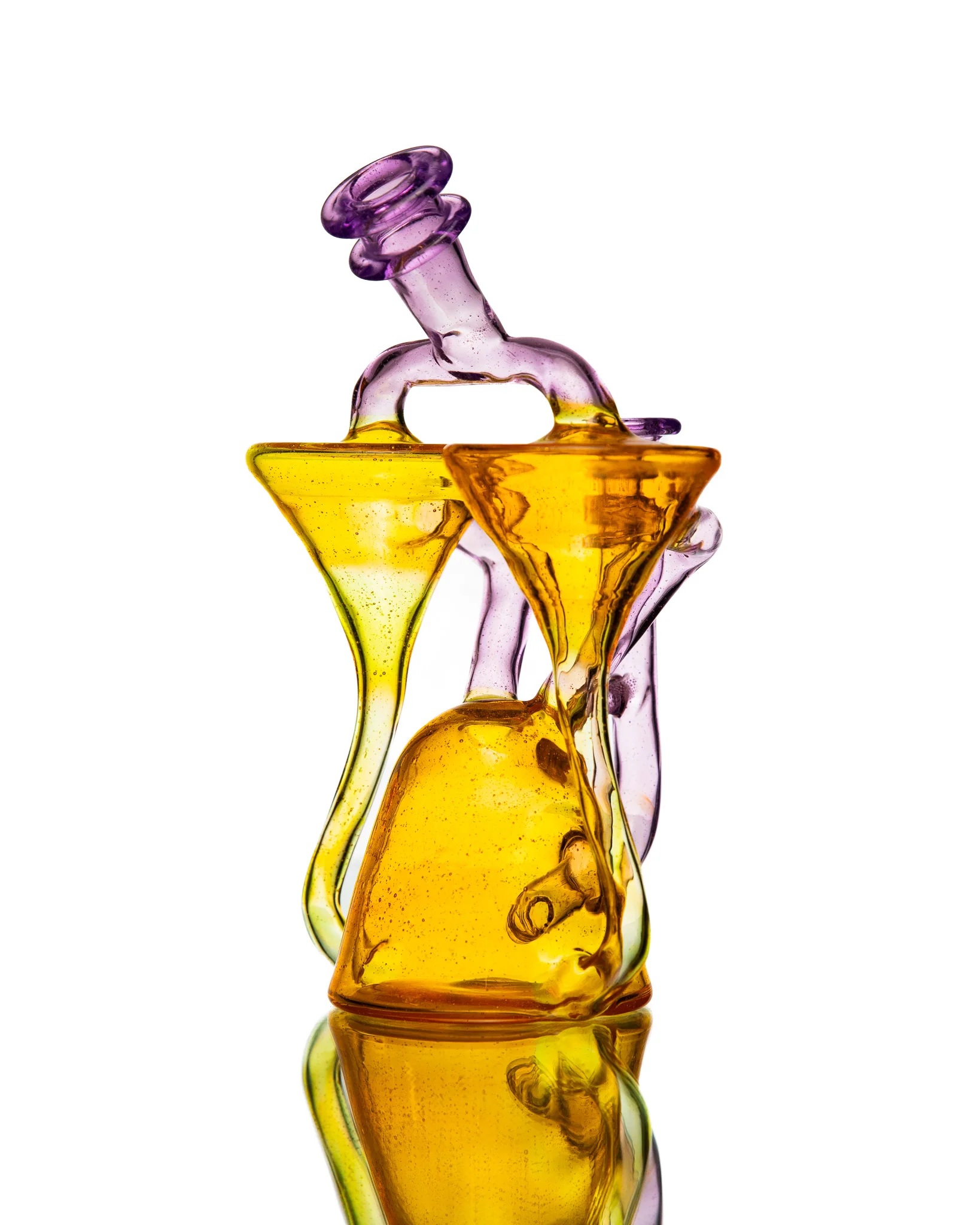 ManChild Glass - Double Spinner - Experimental Orange & Jolly Lollipop - Image 8