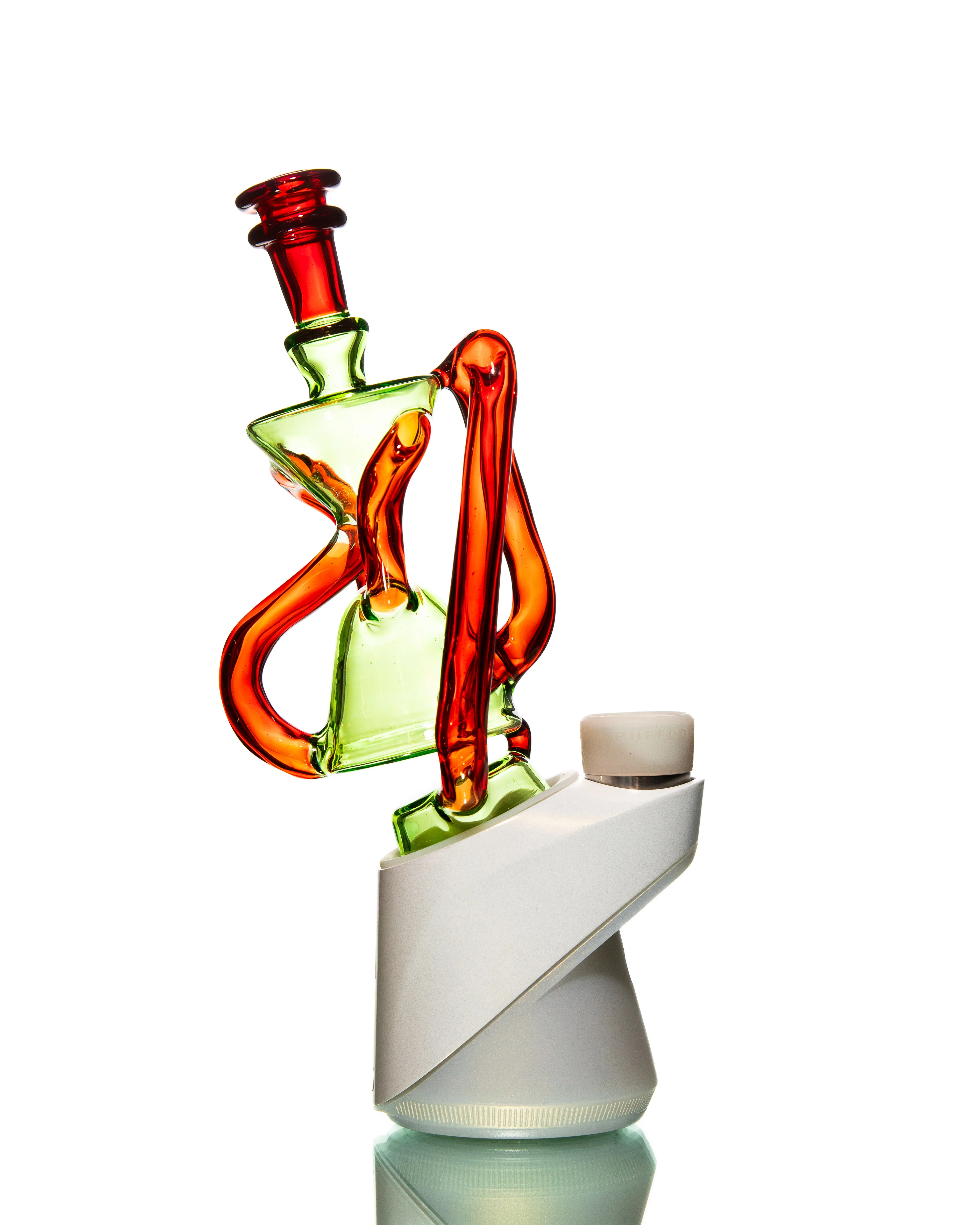 ManChild Glass - Puffco Duel Floater - Absinthe & Orange Elvis - Image 3