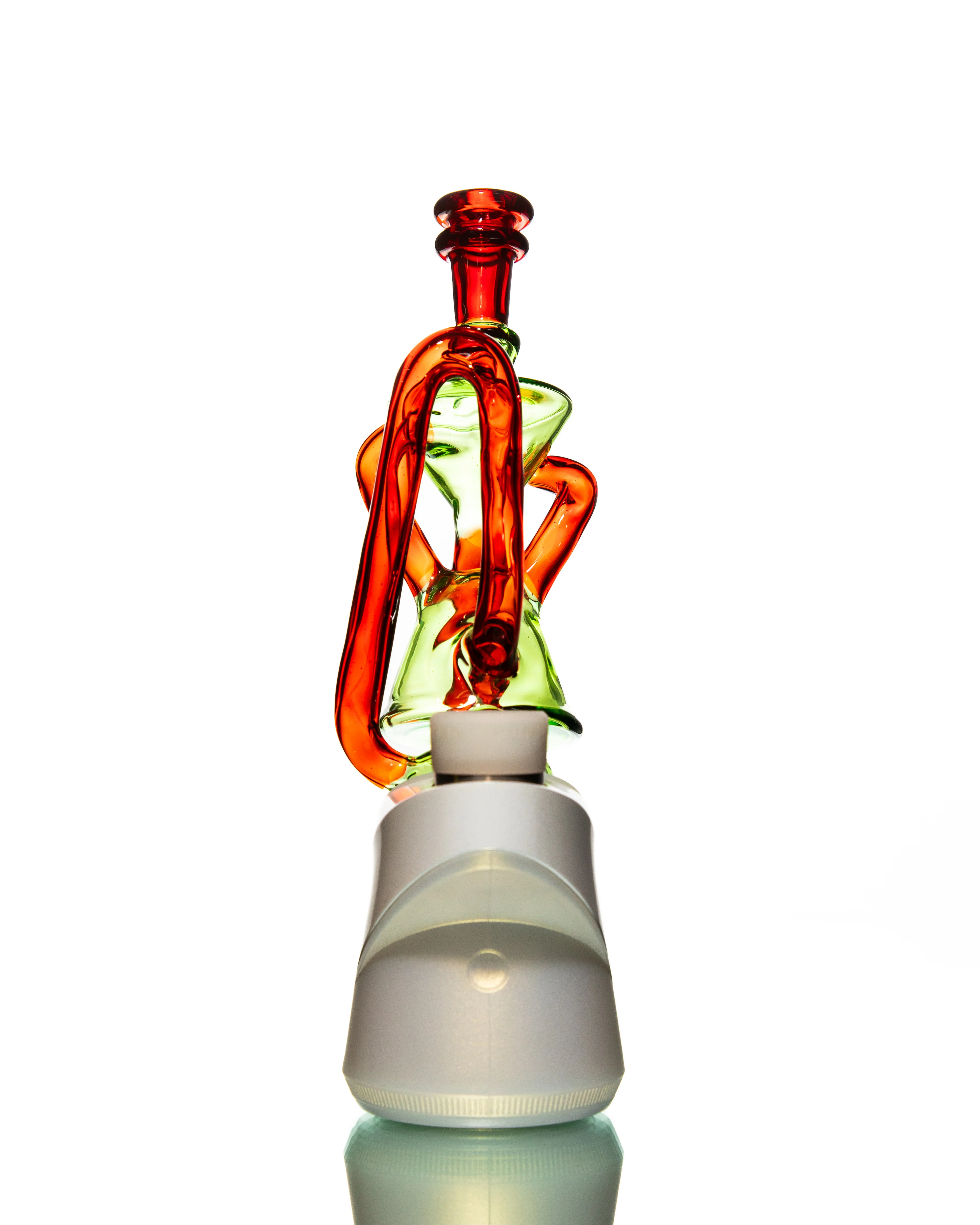 ManChild Glass - Puffco Duel Floater - Absinthe & Orange Elvis - Image 4