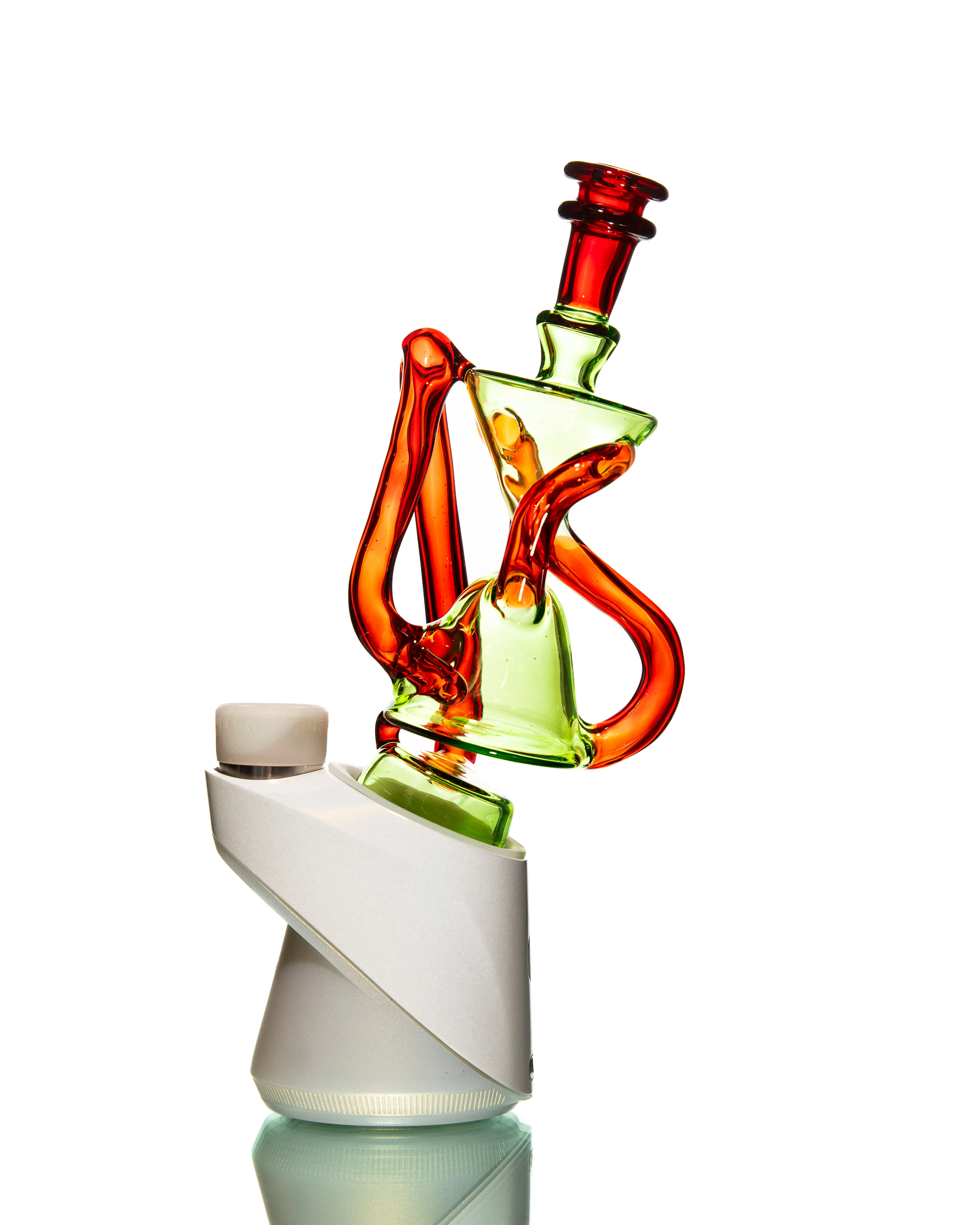 ManChild Glass - Puffco Duel Floater - Absinthe & Orange Elvis - Image 5