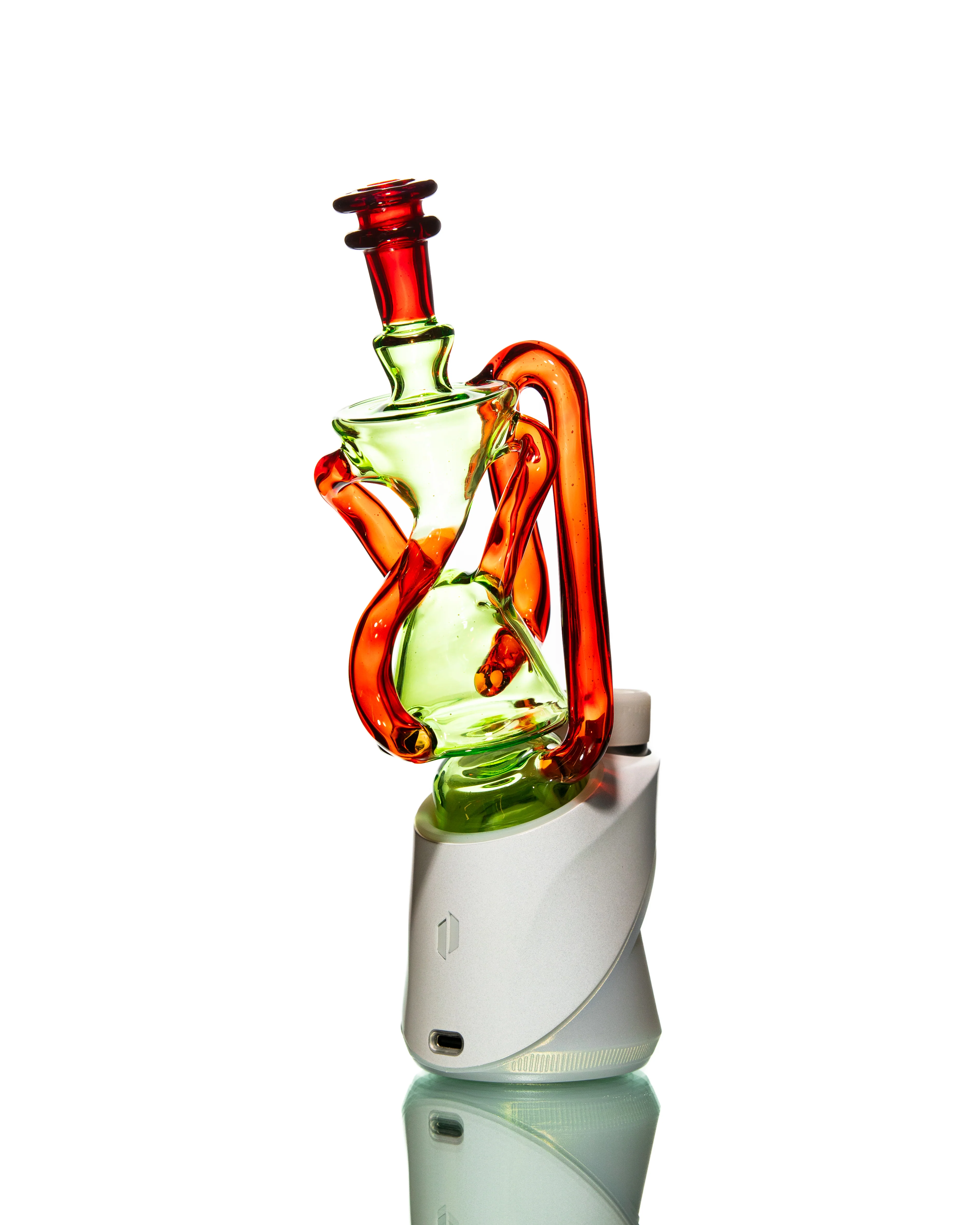 ManChild Glass - Puffco Duel Floater - Absinthe & Orange Elvis - Image 7