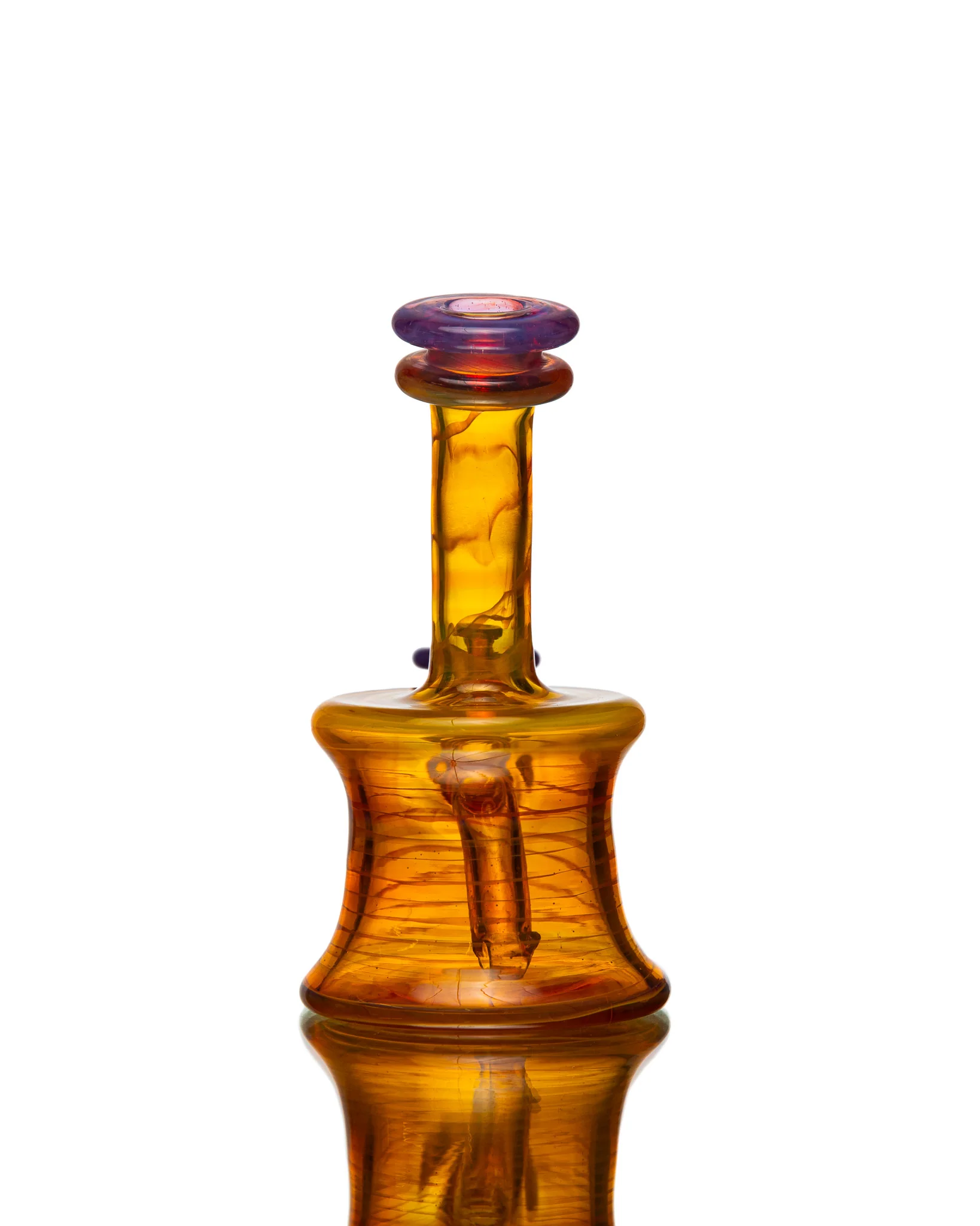 ManChild Glass - Mini Tube - NS Yellow & Purple Rainbow - Image 3