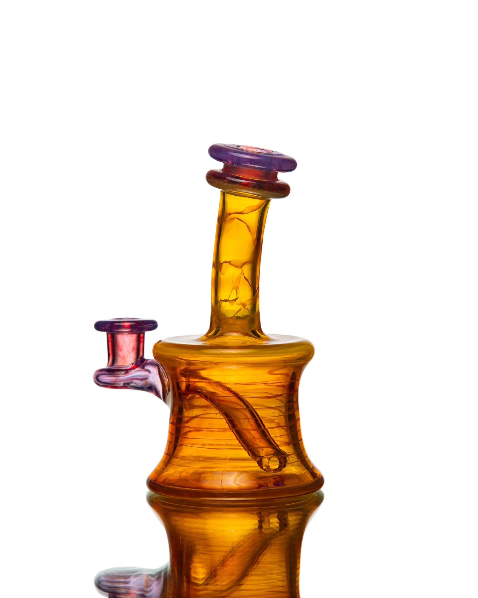 ManChild Glass - Mini Tube - NS Yellow & Purple Rainbow - Image 4