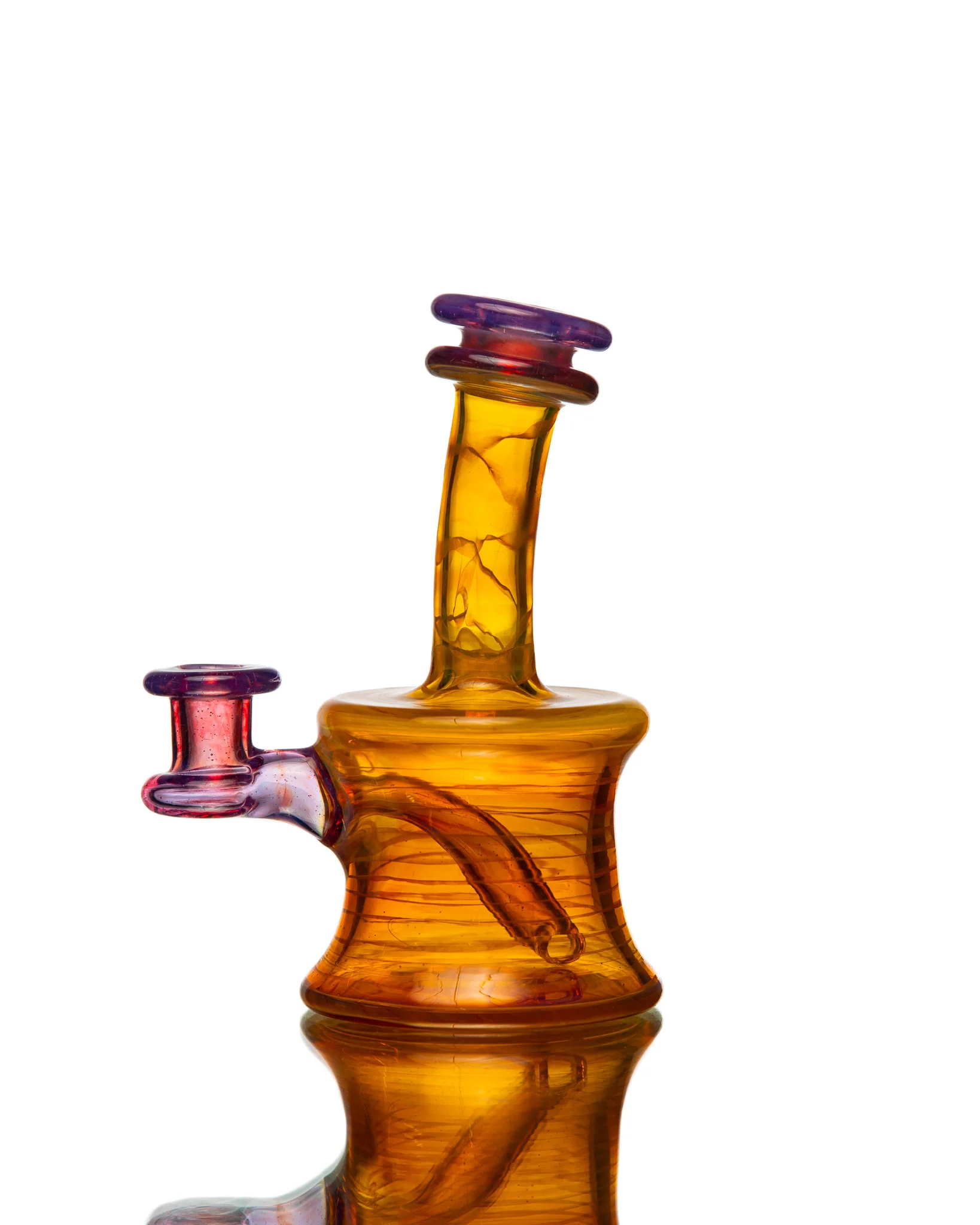 ManChild Glass - Mini Tube - NS Yellow & Purple Rainbow - Image 5