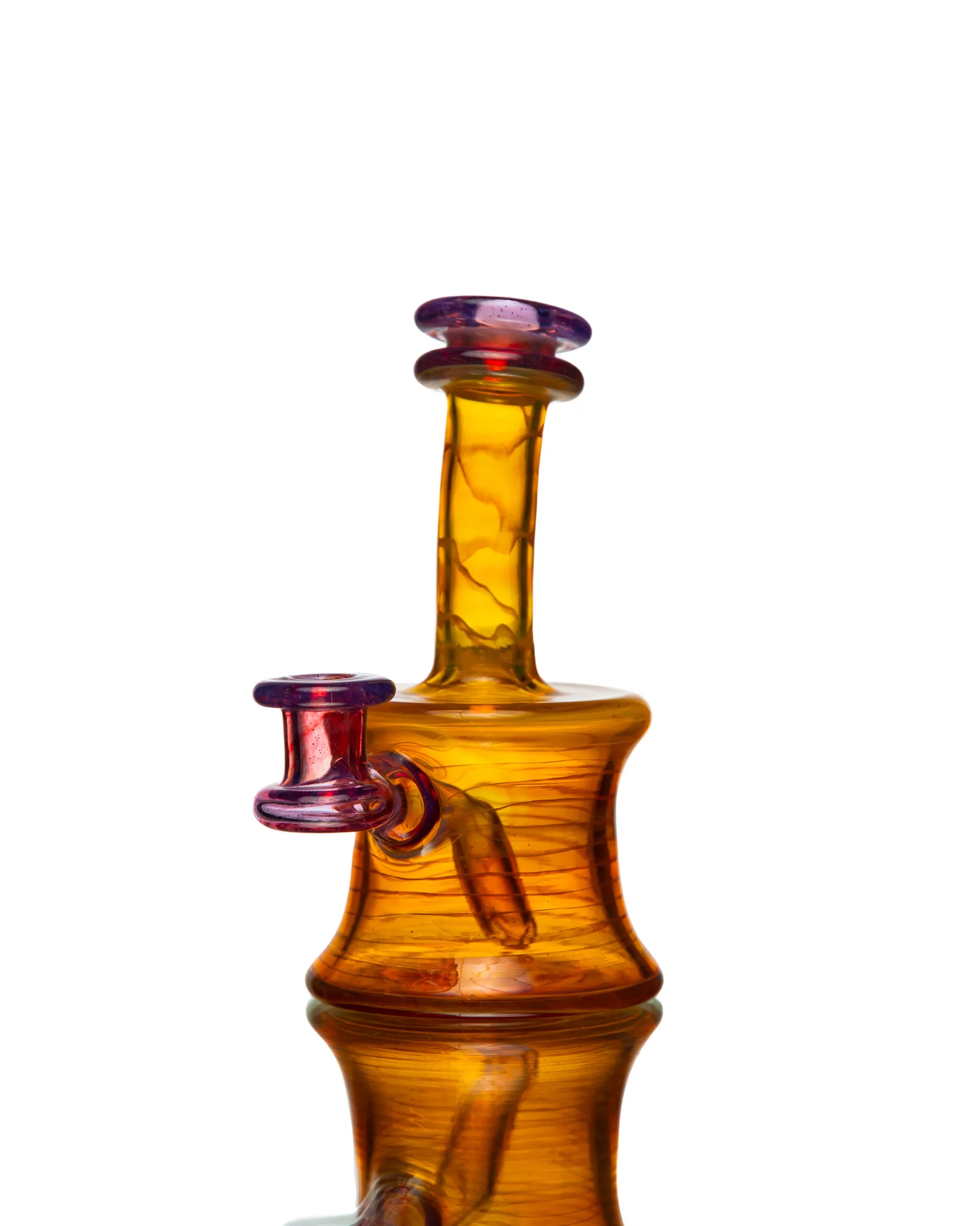 ManChild Glass - Mini Tube - NS Yellow & Purple Rainbow - Image 6