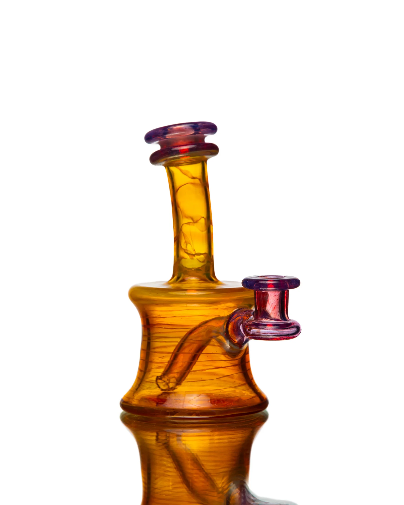 ManChild Glass - Mini Tube - NS Yellow & Purple Rainbow - Image 8