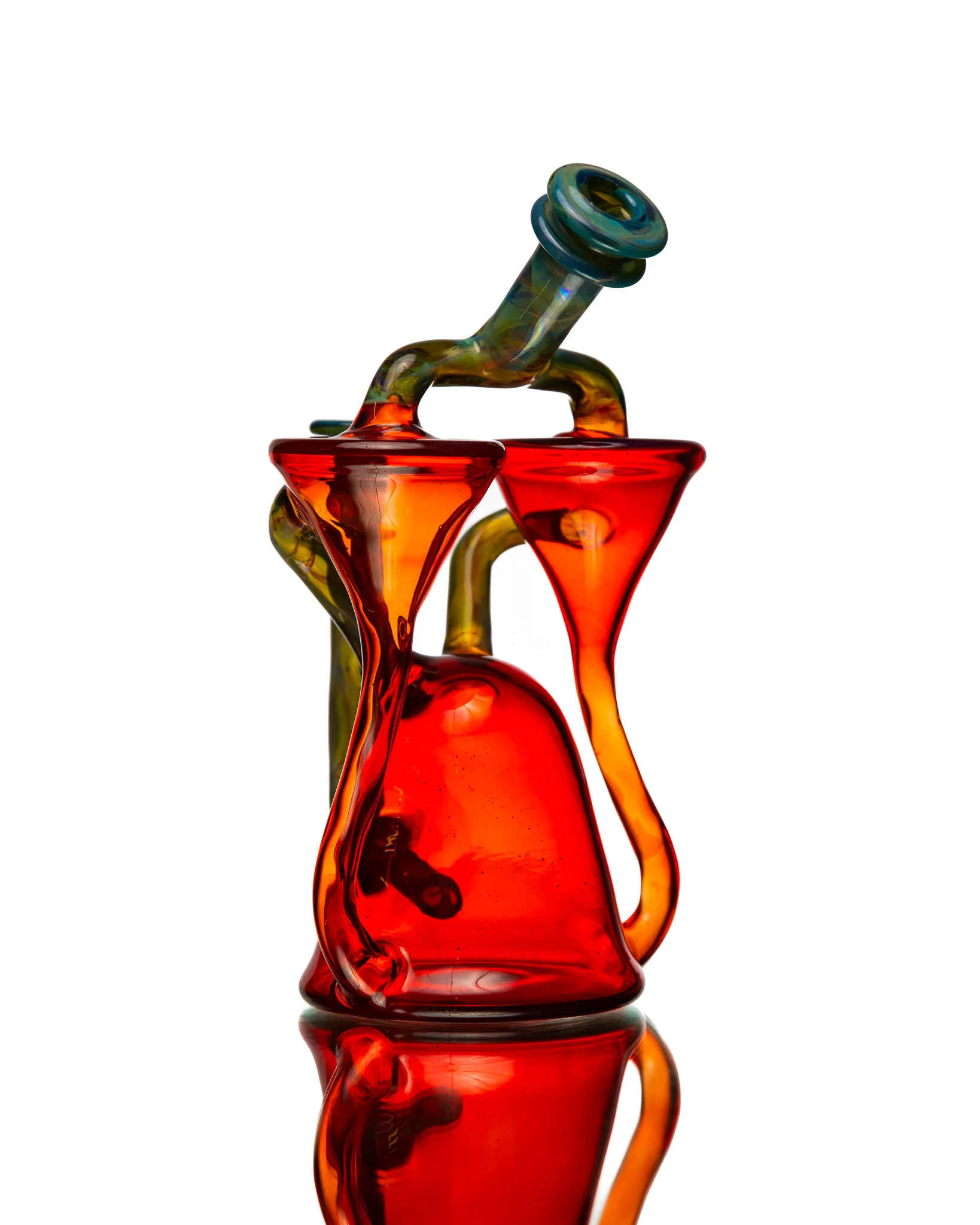 ManChild Glass -  Double Spinner - Orange Elvis & I.O. Star - Image 2