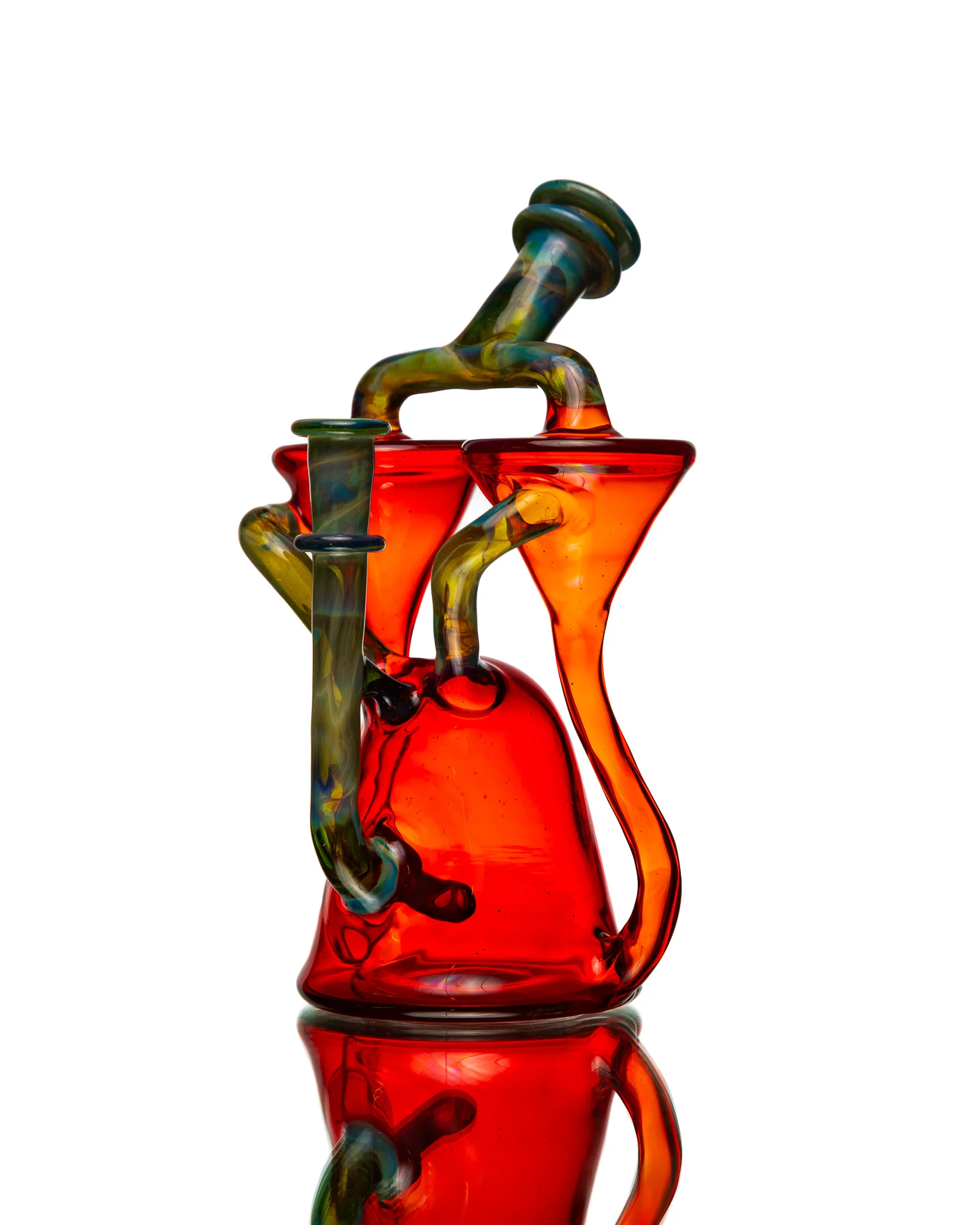 ManChild Glass -  Double Spinner - Orange Elvis & I.O. Star - Image 4