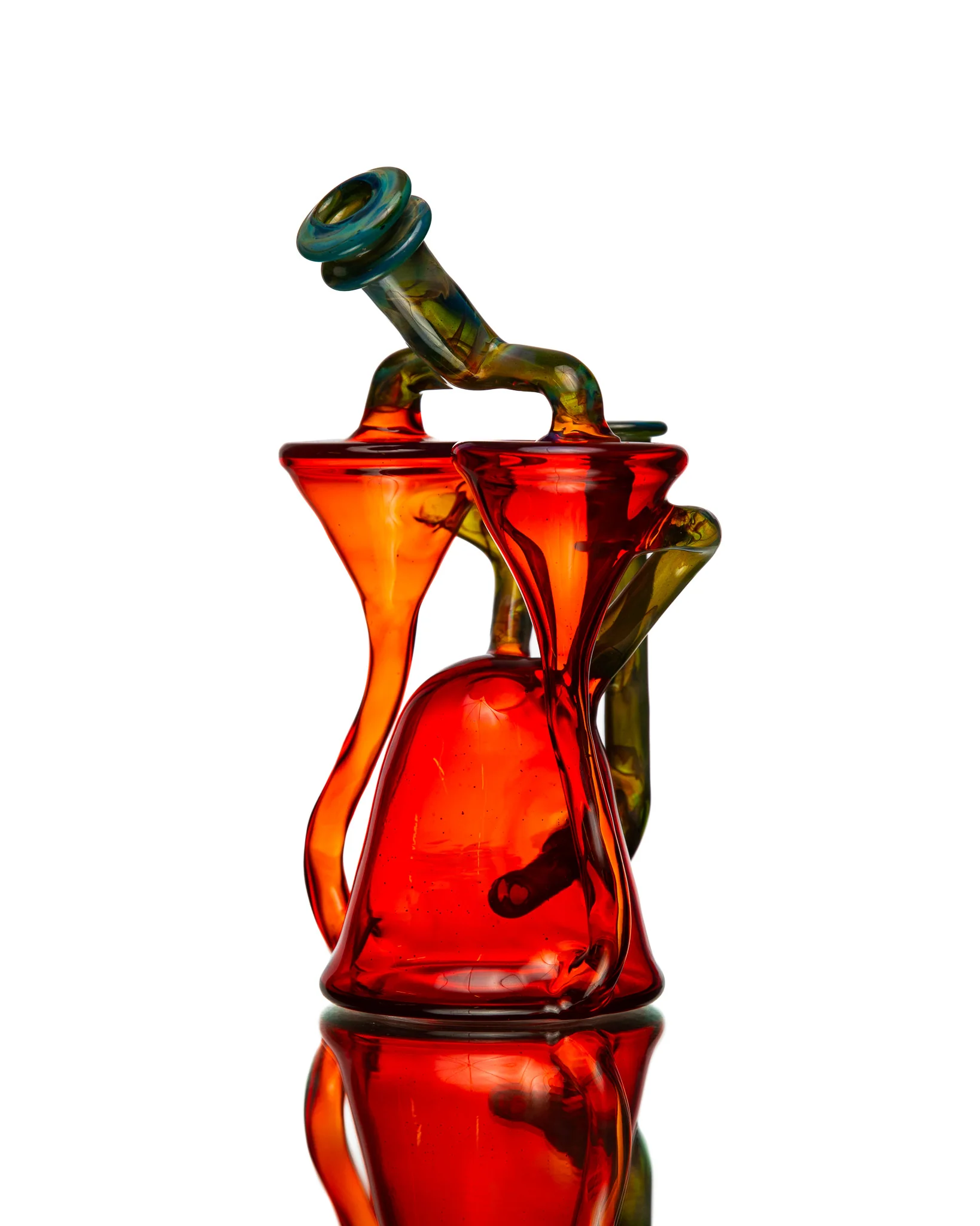 ManChild Glass -  Double Spinner - Orange Elvis & I.O. Star - Image 8