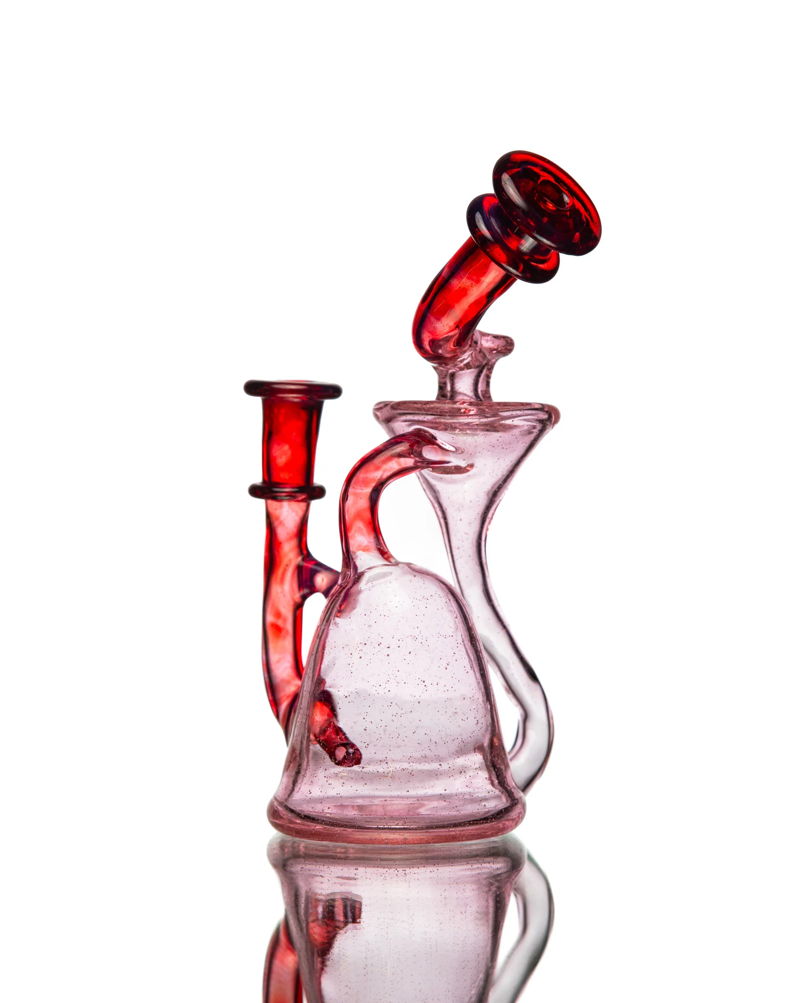 ManChild Glass - Side Saddle Recycler - Pink Lollipop & Purple Rainbow - Image 4