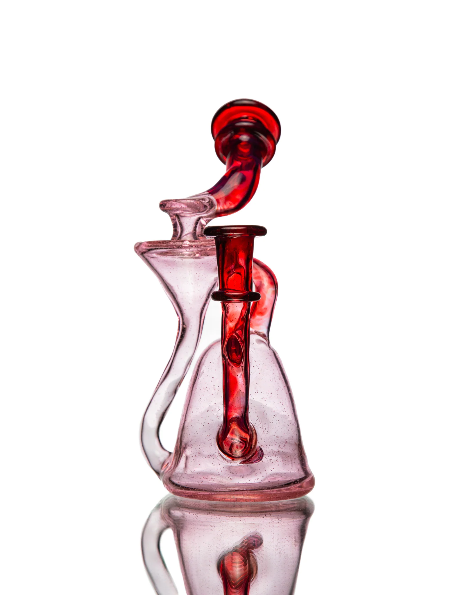 ManChild Glass - Side Saddle Recycler - Pink Lollipop & Purple Rainbow - Image 7