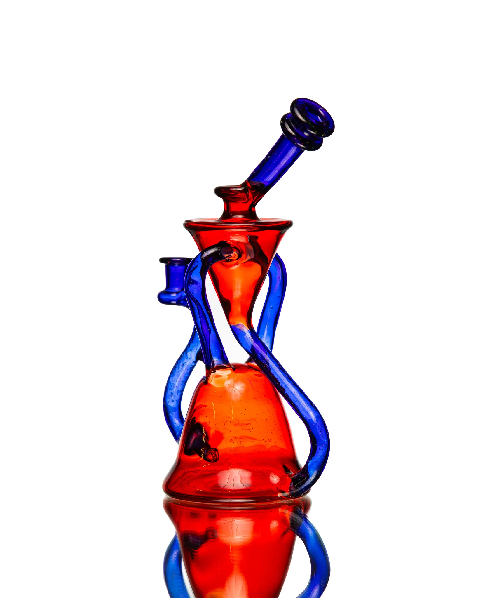 ManChild Glass - Duel Uptake - Pomegranate & Cobalt (Crushed Opal) - Image 4