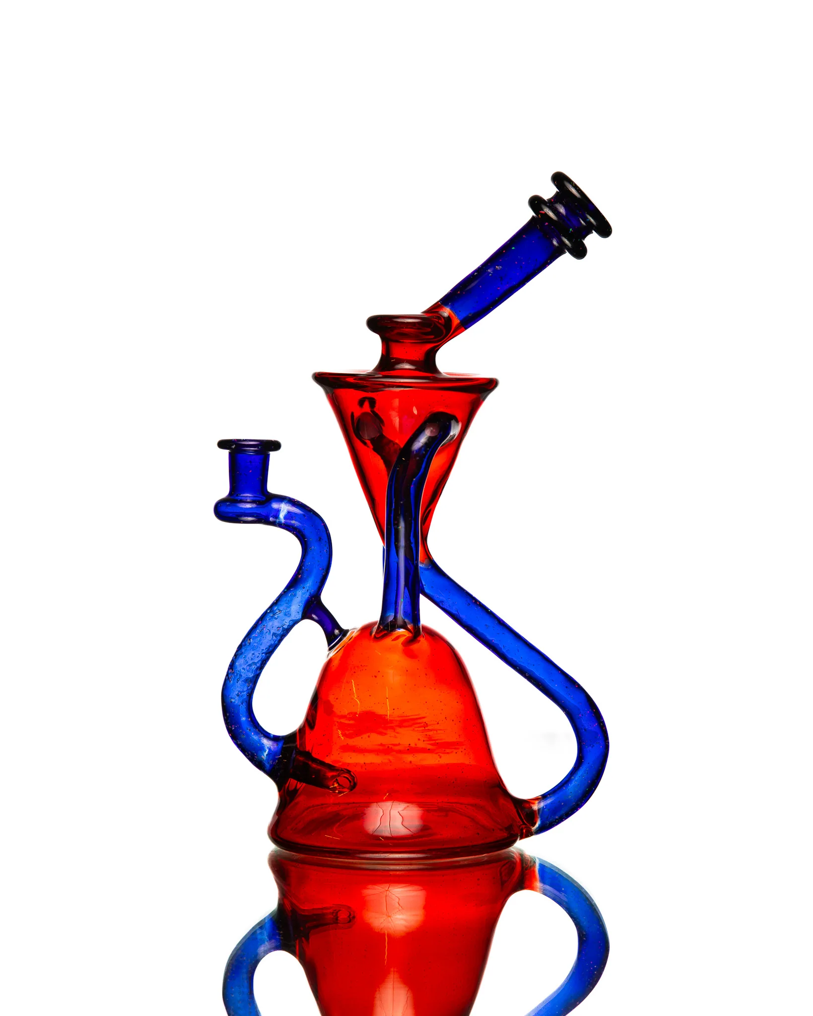 ManChild Glass - Duel Uptake - Pomegranate & Cobalt (Crushed Opal) - Image 5