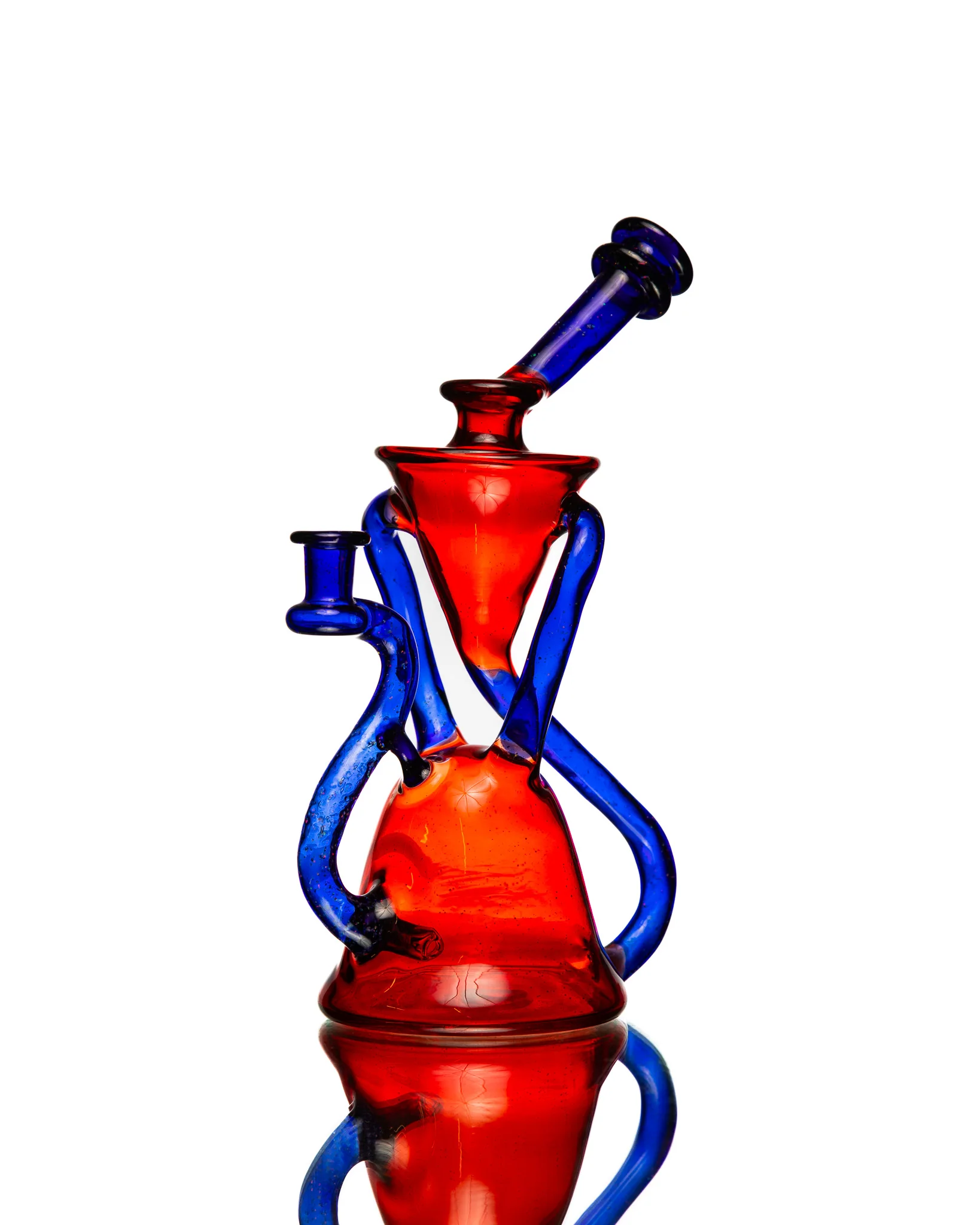 ManChild Glass - Duel Uptake - Pomegranate & Cobalt (Crushed Opal) - Image 6