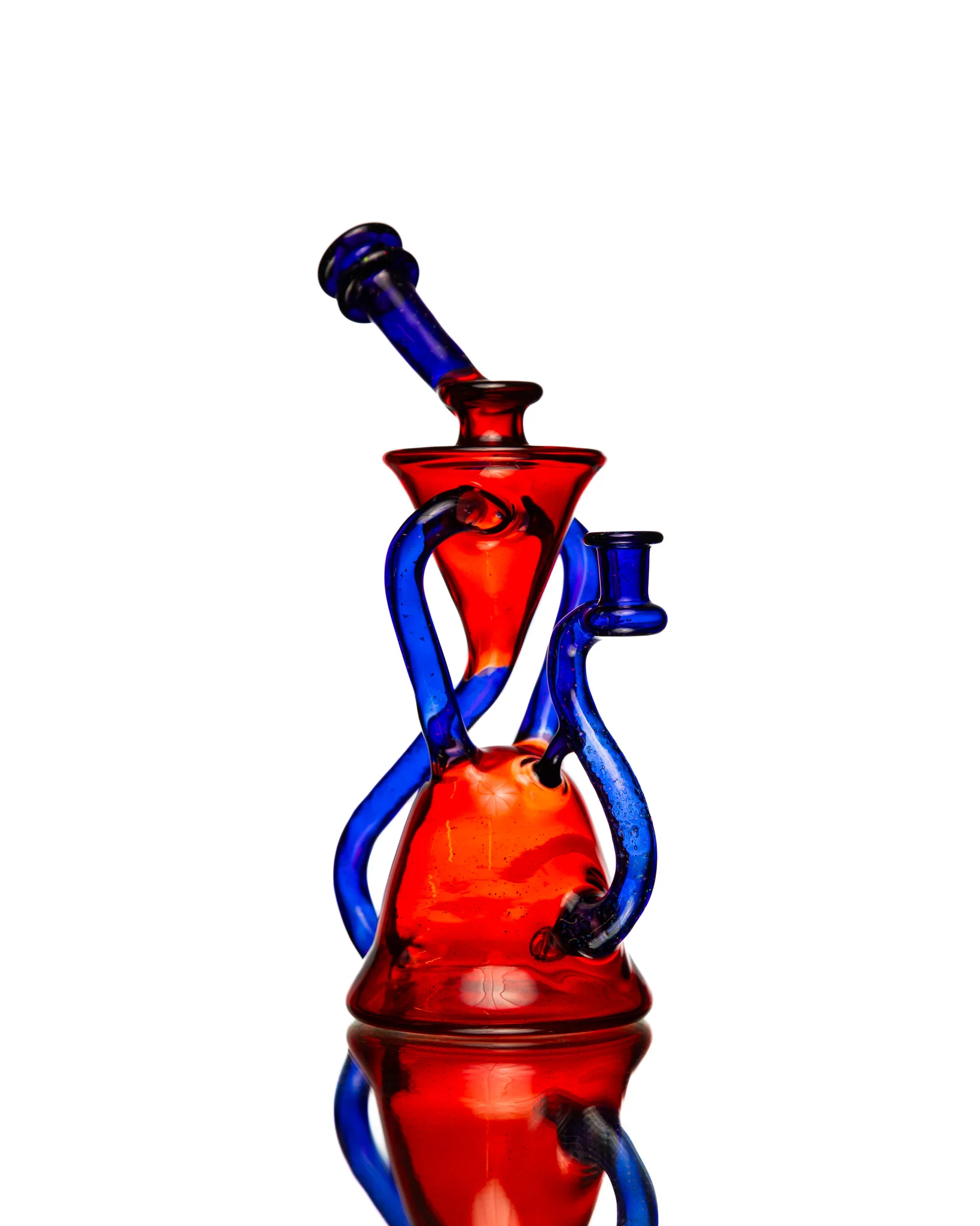 ManChild Glass - Duel Uptake - Pomegranate & Cobalt (Crushed Opal) - Image 8