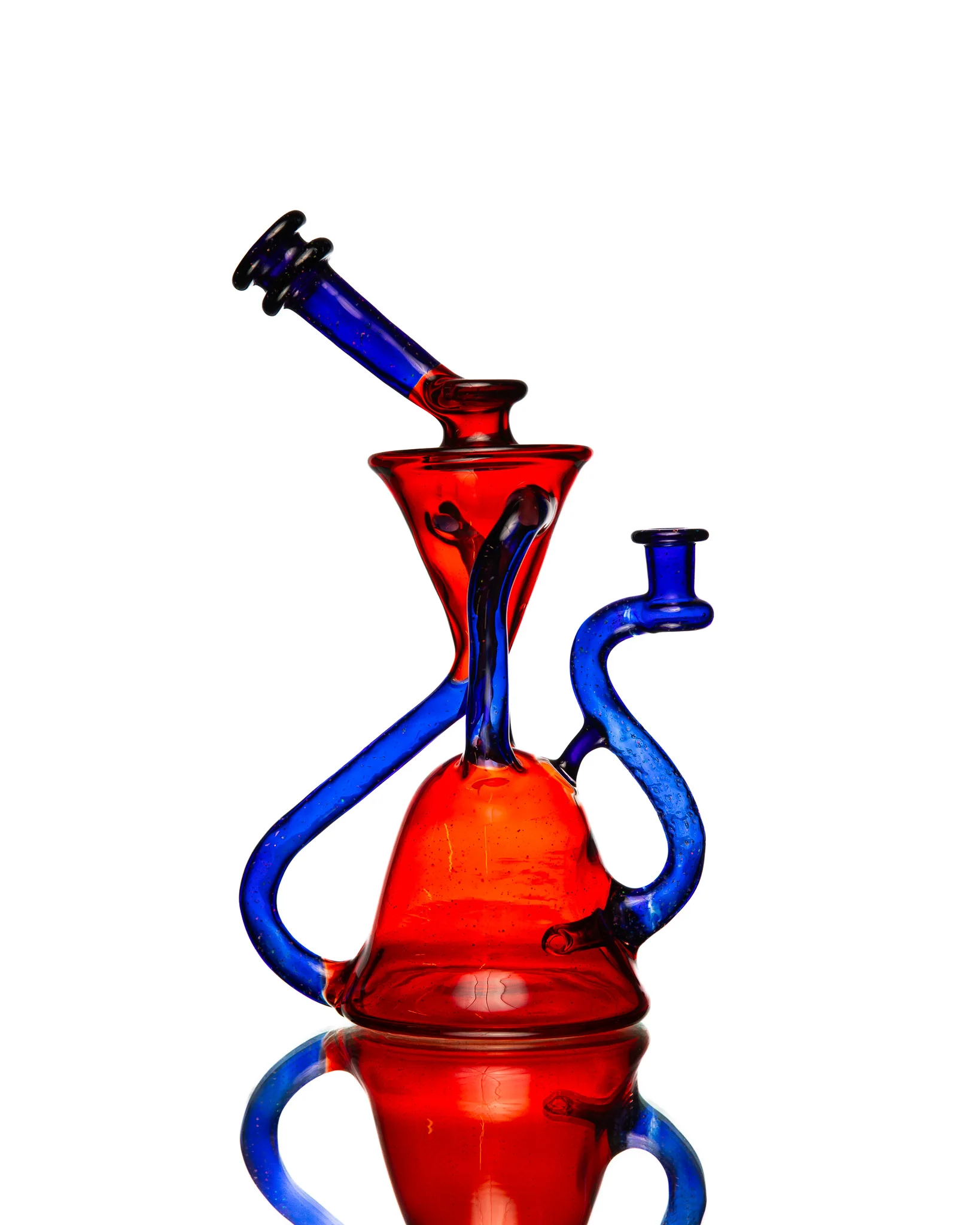 ManChild Glass - Duel Uptake - Pomegranate & Cobalt (Crushed Opal) - Image 9