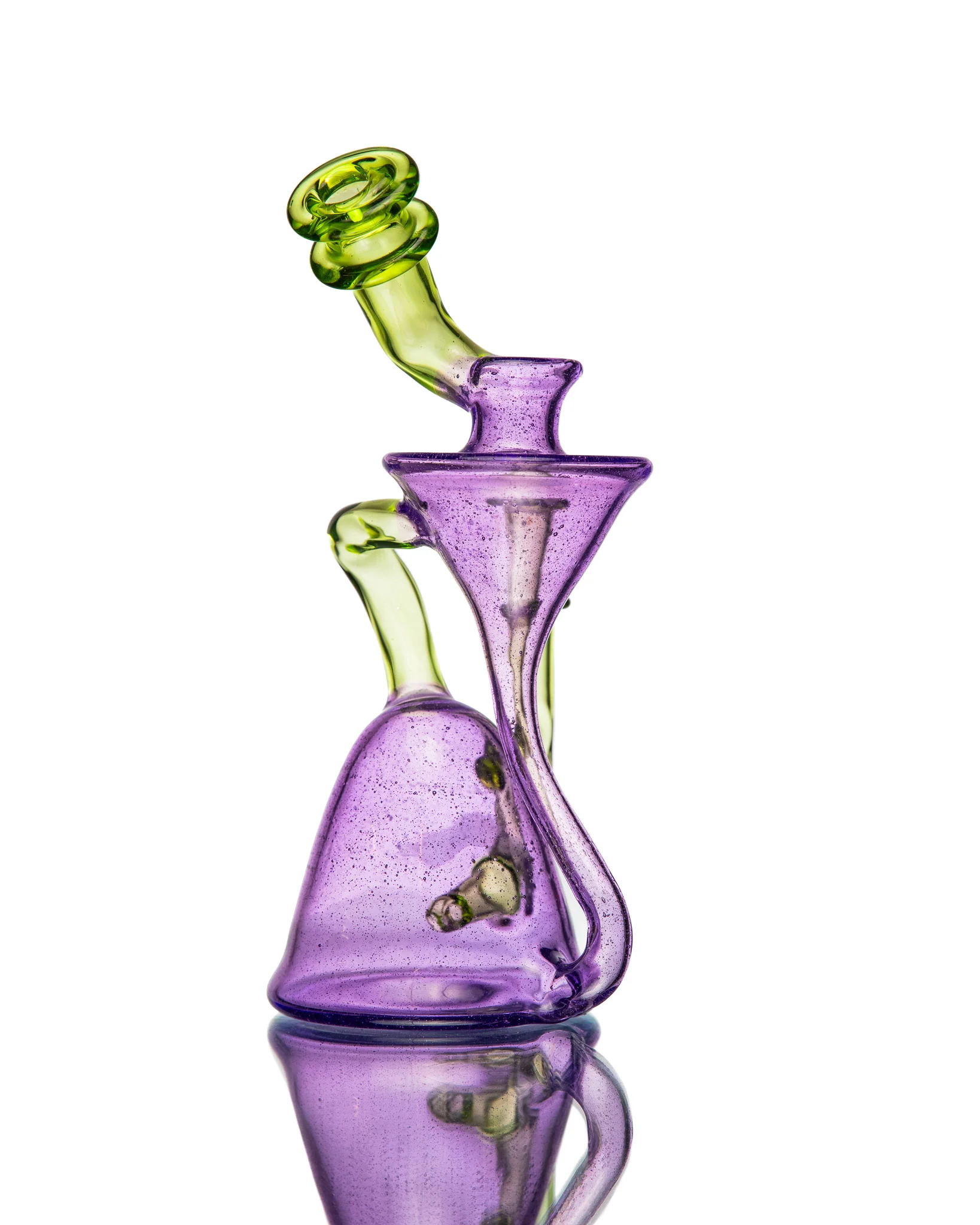 ManChild Glass - Purple Lollipop & Absinthe Side Saddle Recycler - Image 2