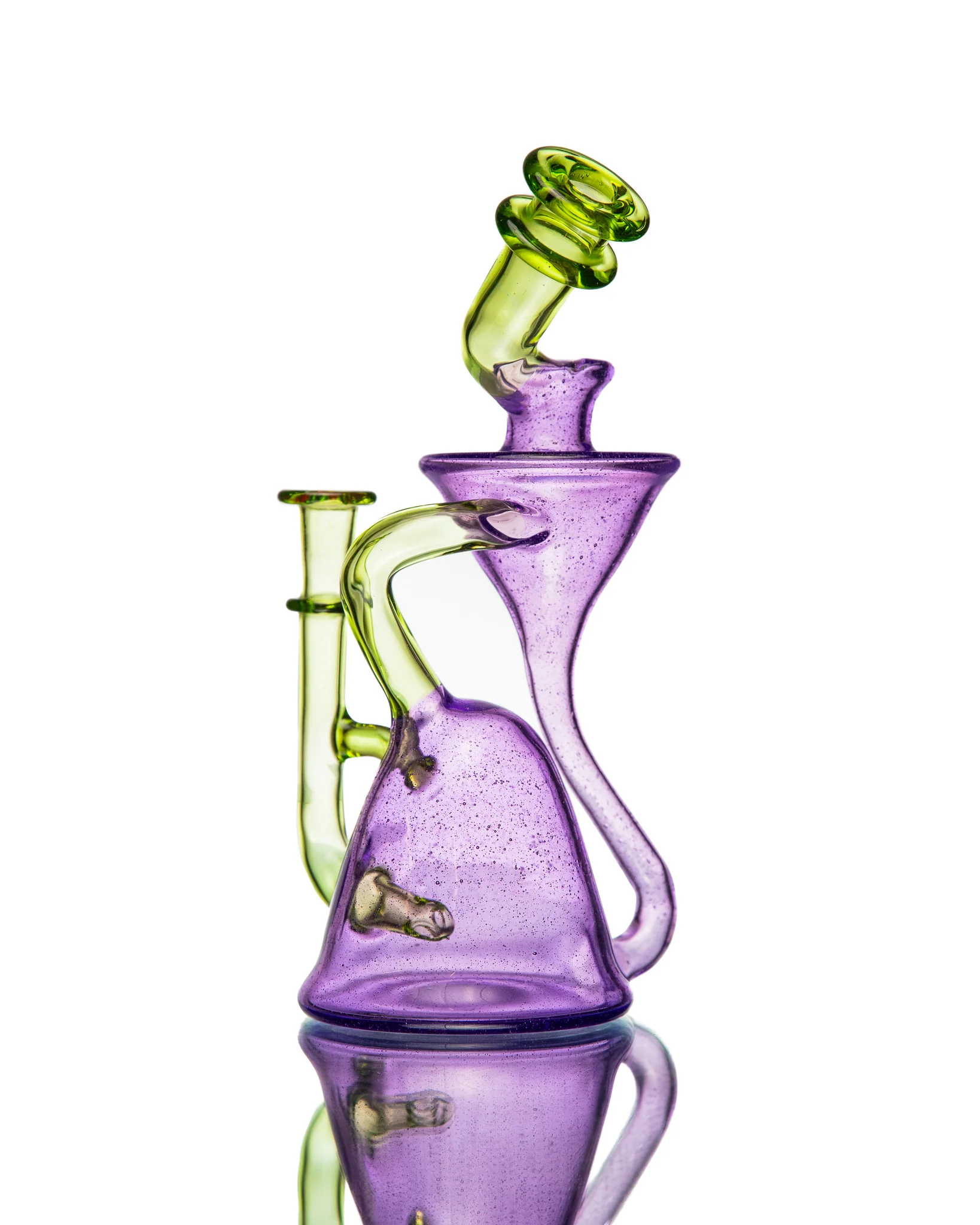ManChild Glass - Purple Lollipop & Absinthe Side Saddle Recycler - Image 4