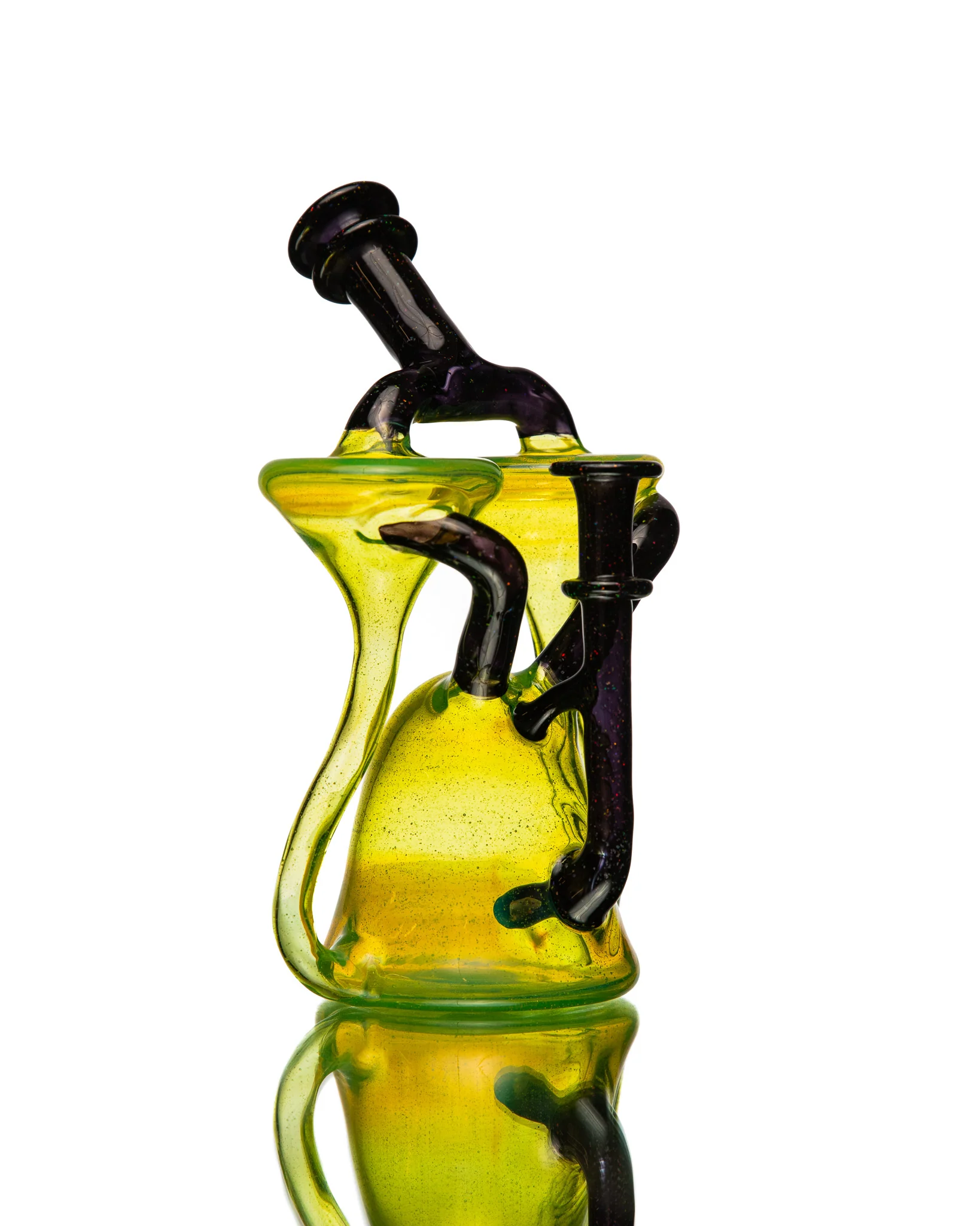 ManChild Glass - Double Spinner - Sunset Slyme & Jet Black (CFL) (Crushed Opal) - Image 6