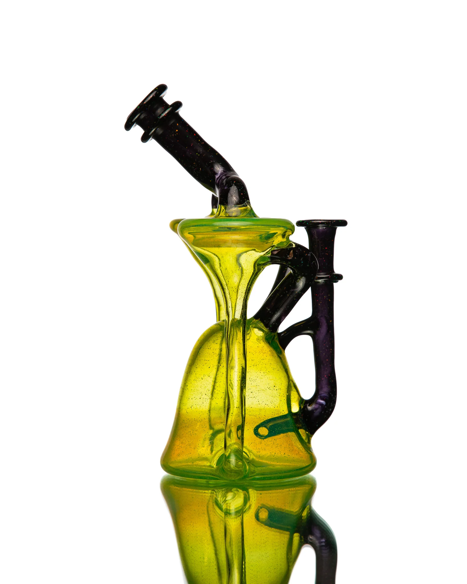 ManChild Glass - Double Spinner - Sunset Slyme & Jet Black (CFL) (Crushed Opal) - Image 7