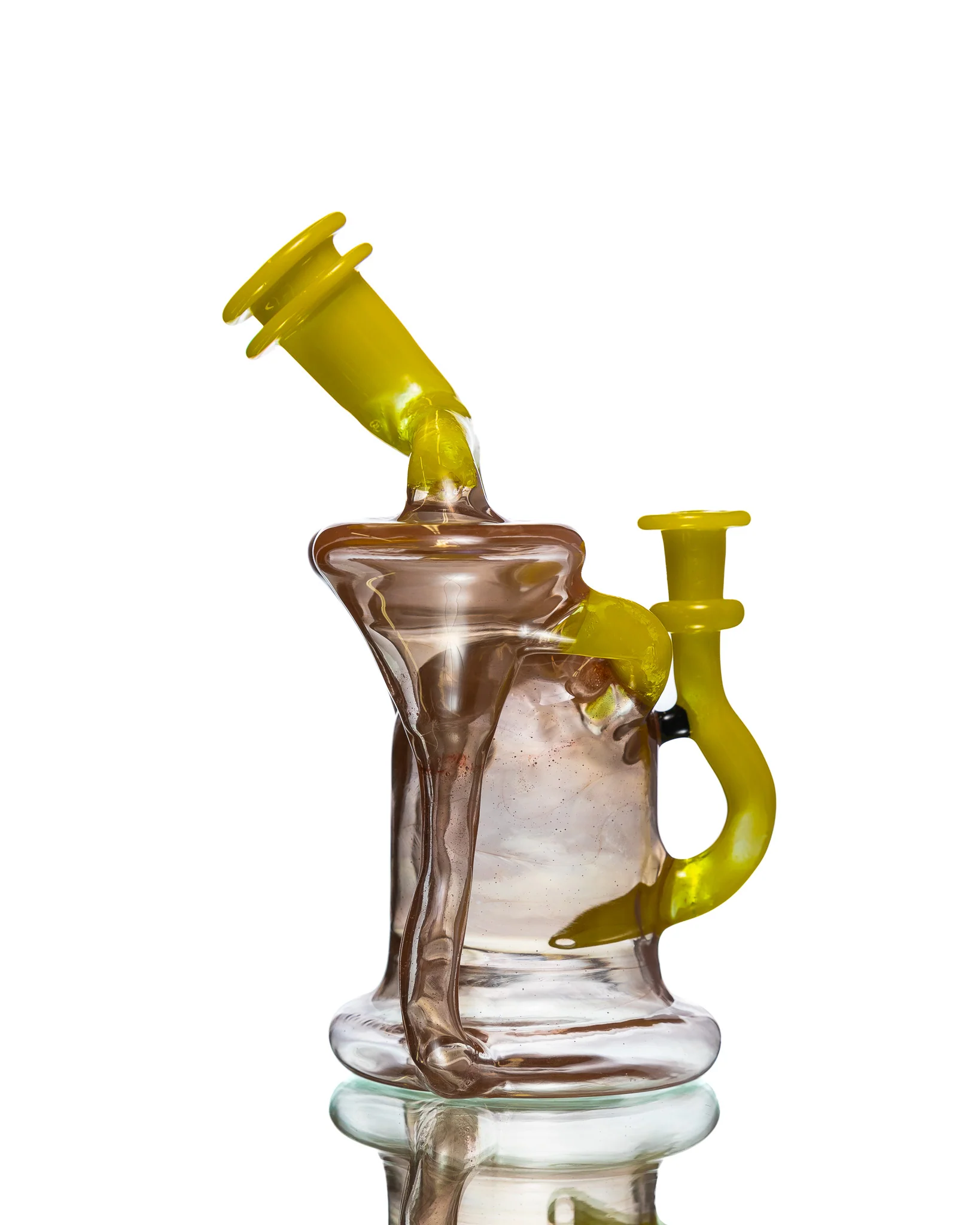 ManChild Glass - Double Spinner - Yellow & Tan - Image 3