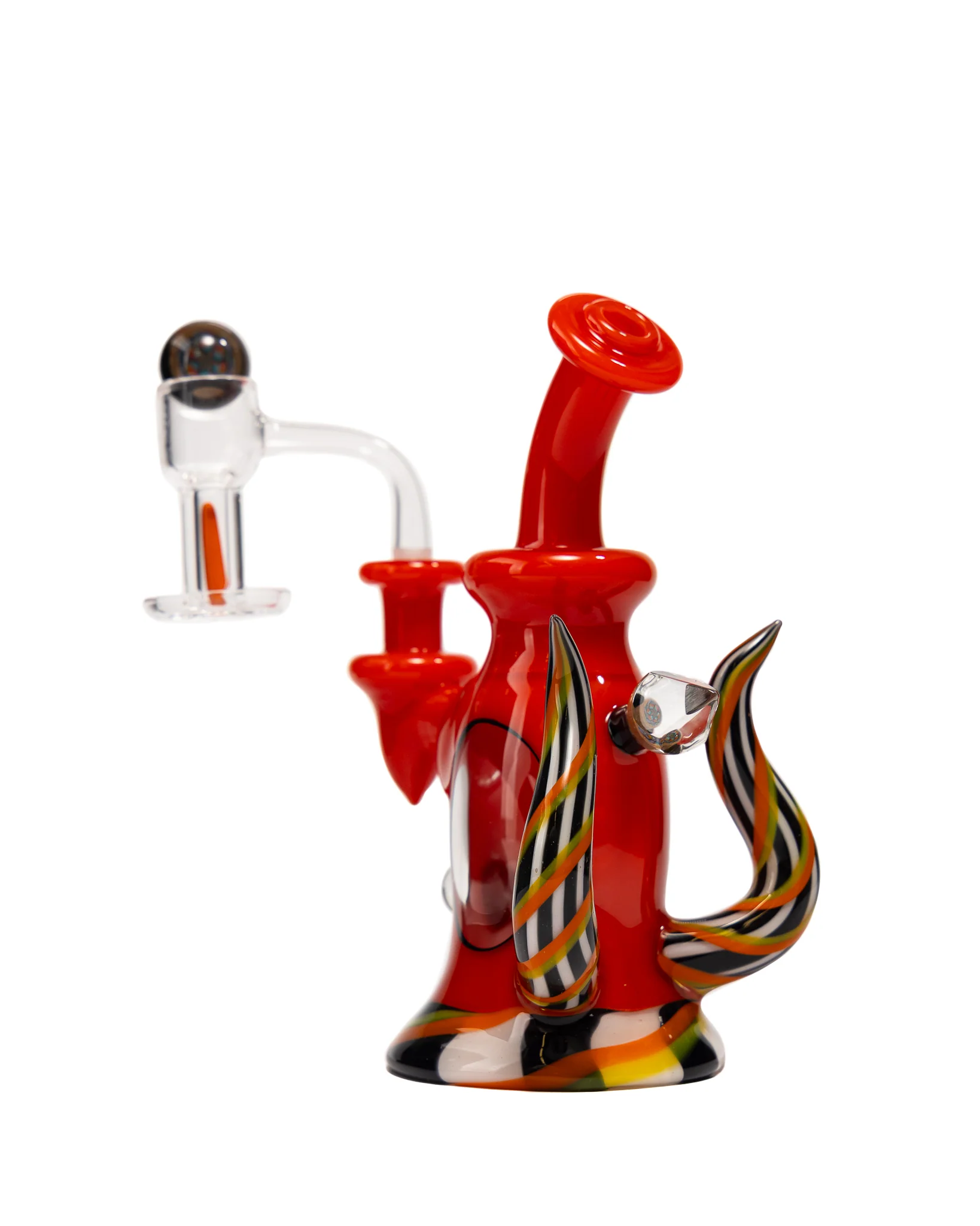 OTW Glass - Red/Clear Mini Tube w/ Slurper Set - Image 2