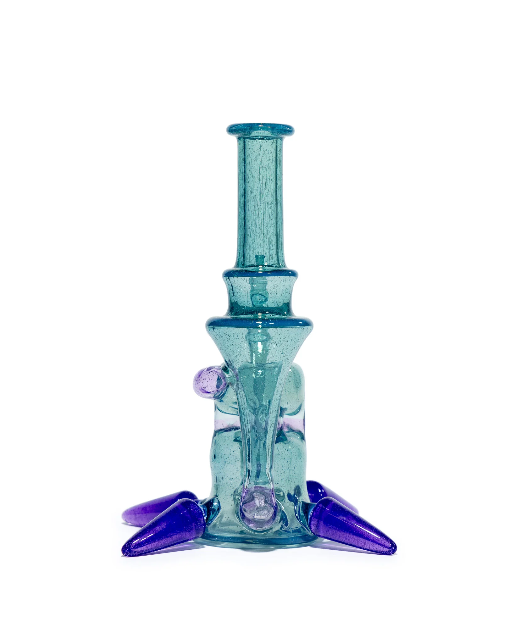 Prophecy Glass - Single Uptake Recycler - Blue / Purple Lollipop - Image 3