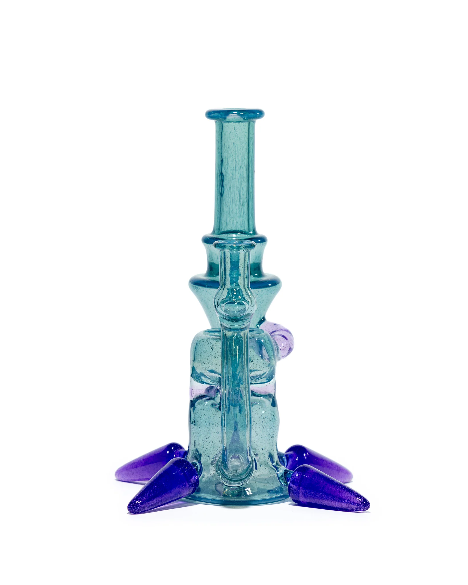 Prophecy Glass - Single Uptake Recycler - Blue / Purple Lollipop - Image 7