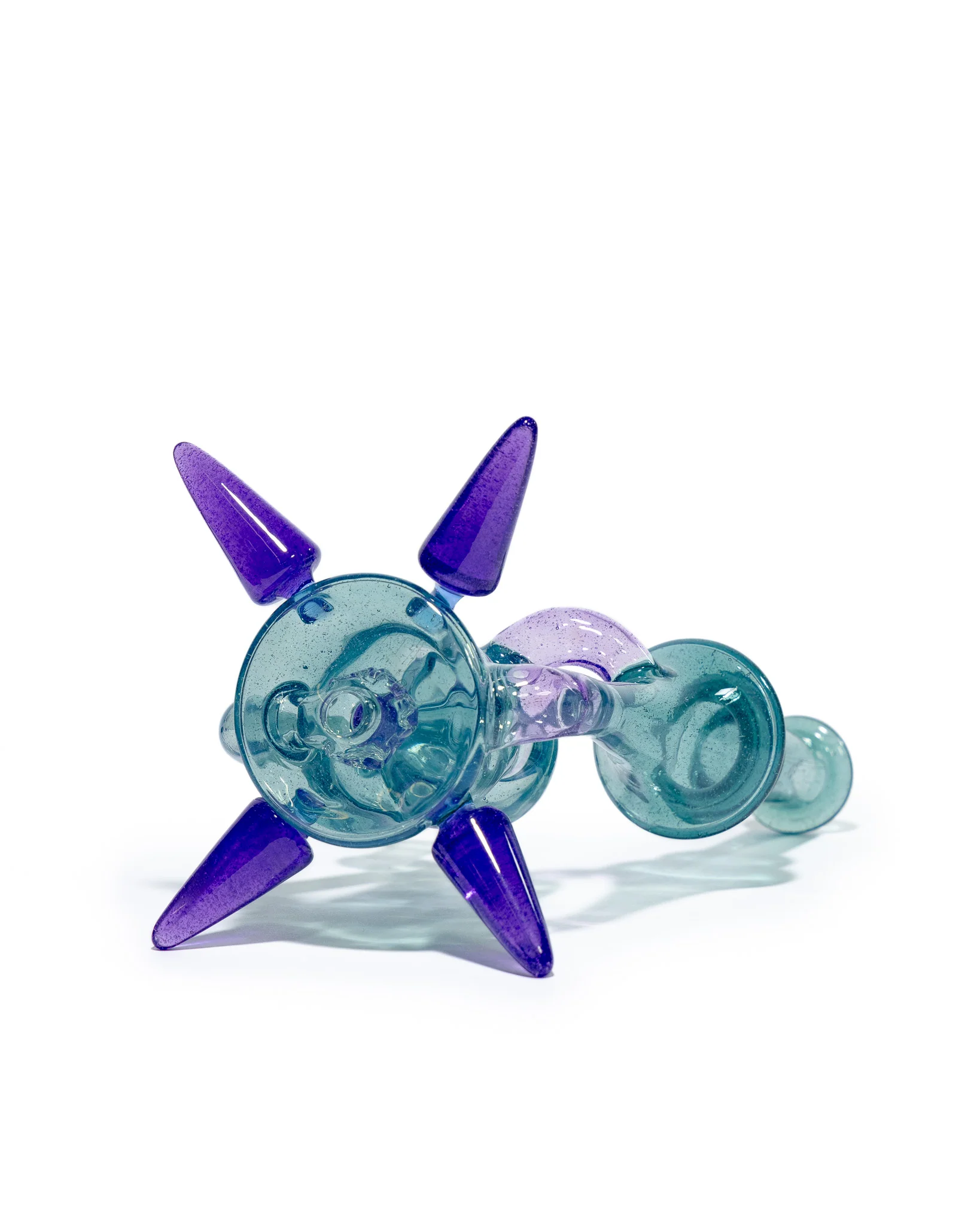 Prophecy Glass - Single Uptake Recycler - Blue / Purple Lollipop - Image 9