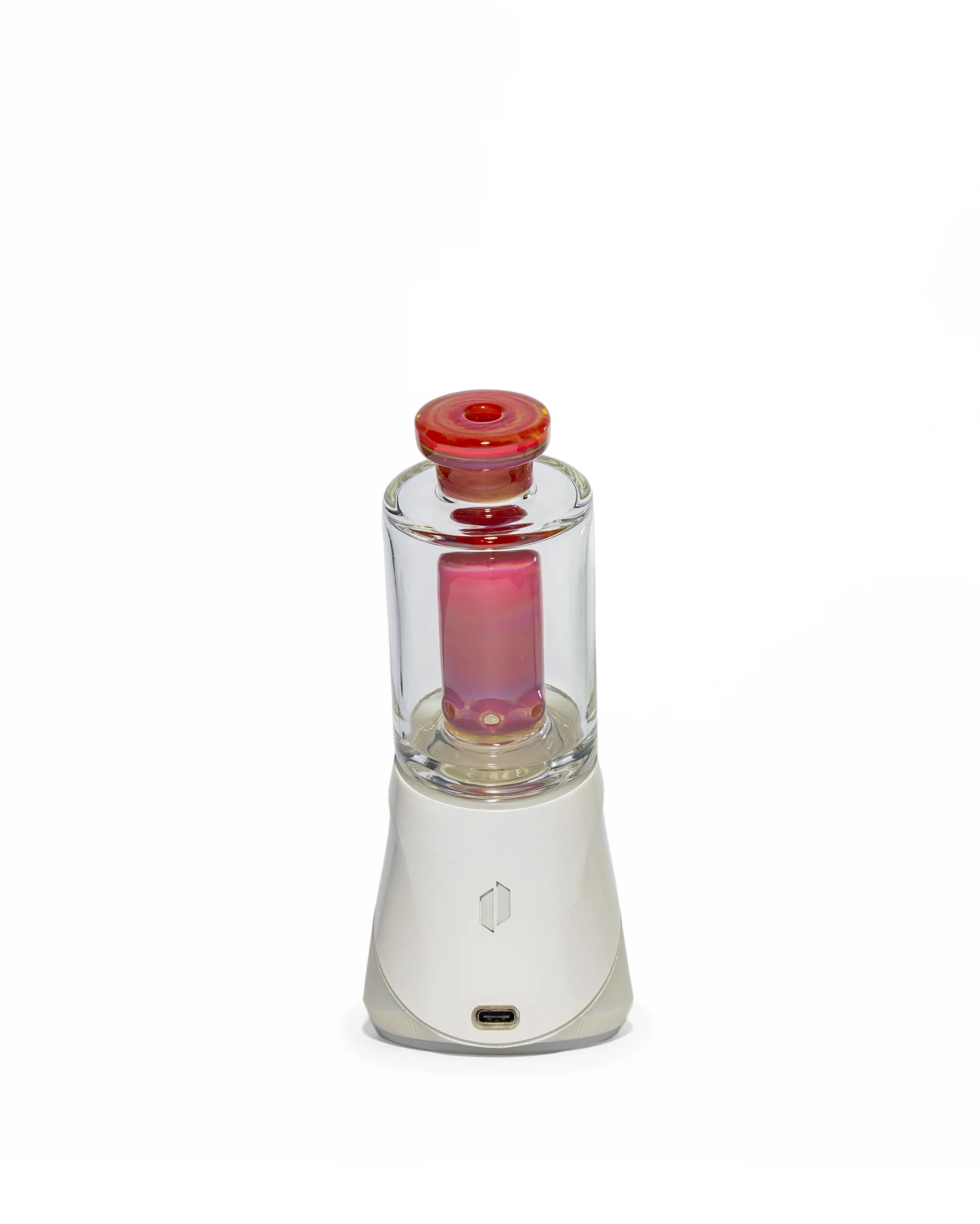 Randohm Glass - Mini Chugger Puffco Top - NS Yellow over Lite Orange Elvis over Cherry - Image 4