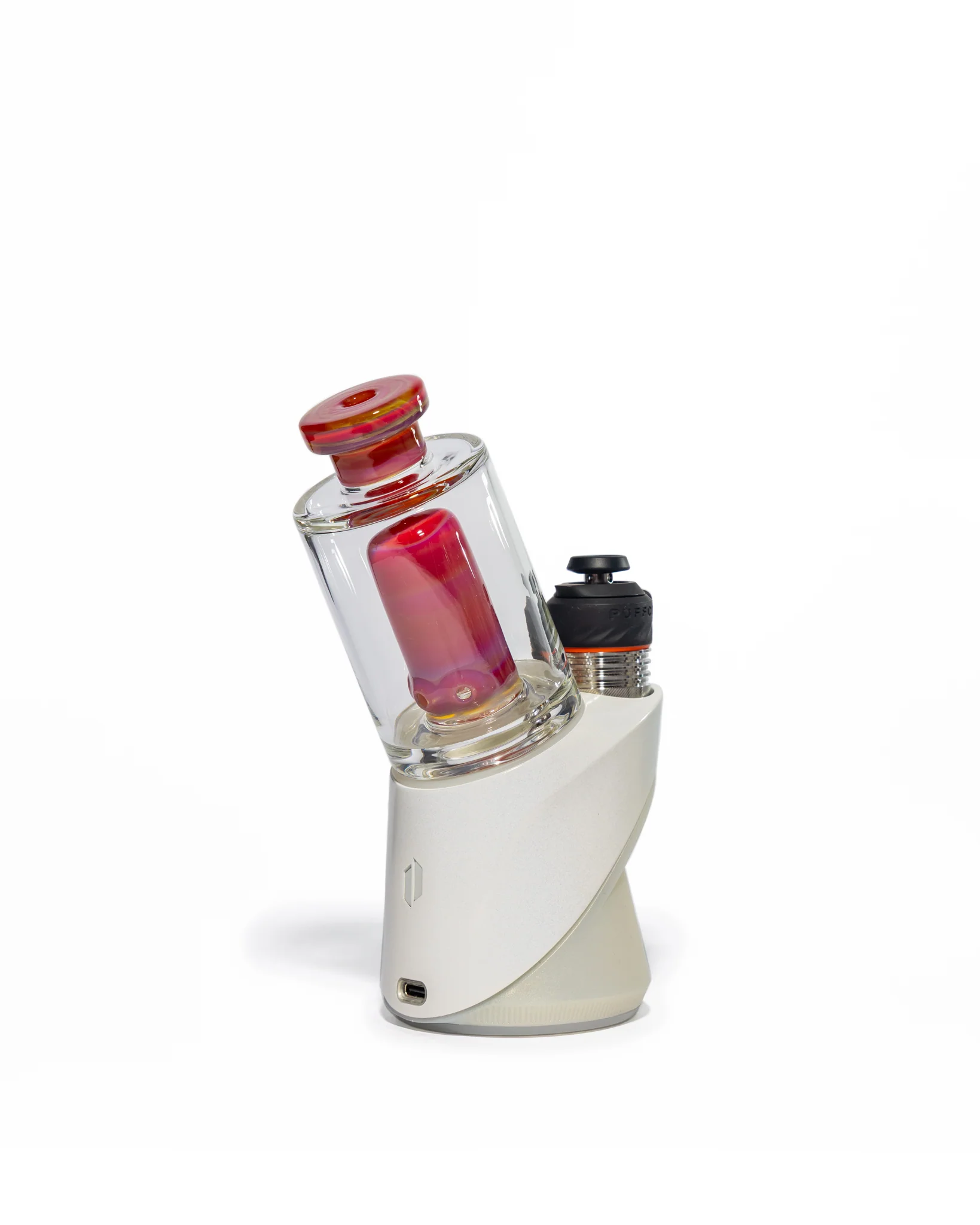 Randohm Glass - Mini Chugger Puffco Top - NS Yellow over Lite Orange Elvis over Cherry - Image 5