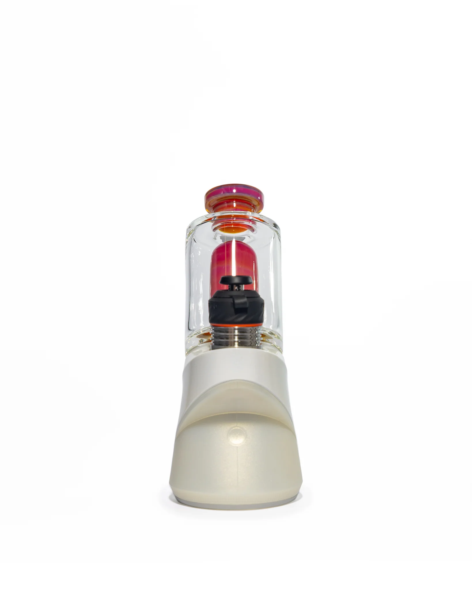 Randohm Glass - Mini Chugger Puffco Top - NS Yellow over Lite Orange Elvis over Cherry - Image 8