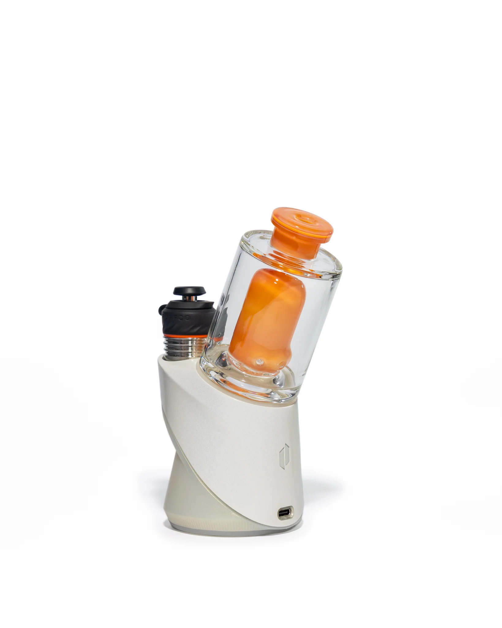 Randohm Glass - Mini Chugger Puffco Top - NS Yellow over Lite Orange Elvis over Tangerine - Image 3