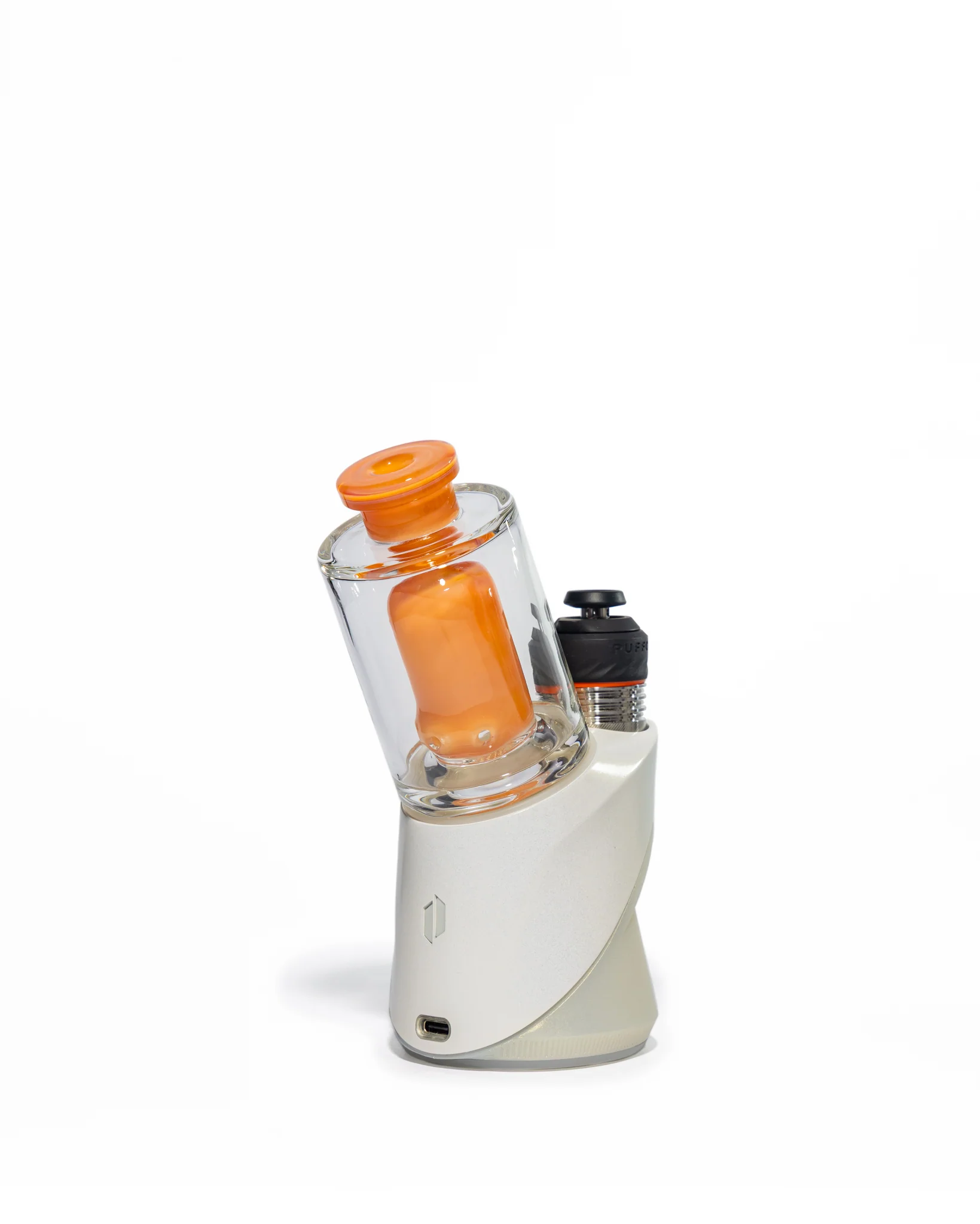 Randohm Glass - Mini Chugger Puffco Top - NS Yellow over Lite Orange Elvis over Tangerine - Image 5