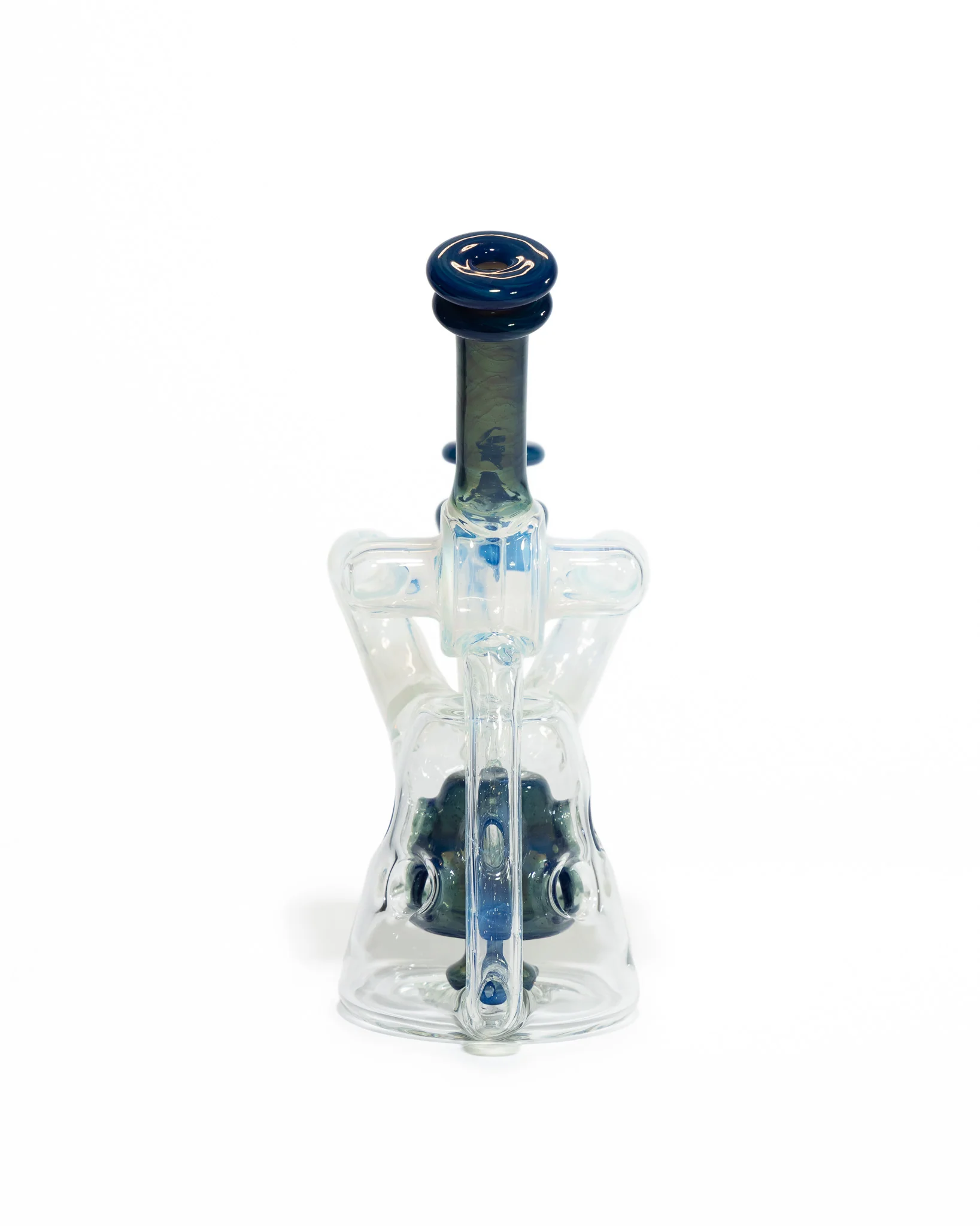 Red Tail Glass - V1 Terp Guzzler Recycler - Blue & Green - Image 3
