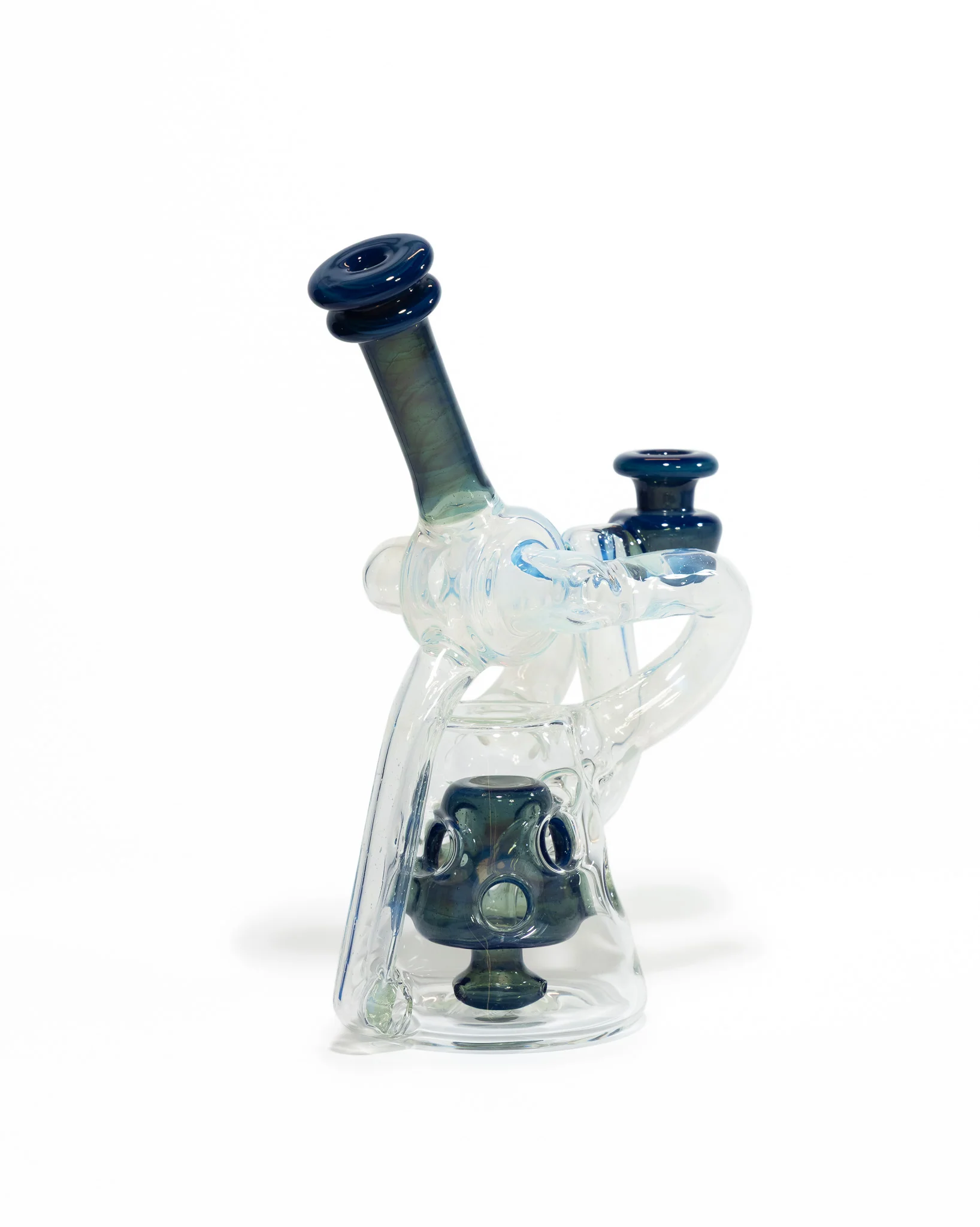 Red Tail Glass - V1 Terp Guzzler Recycler - Blue & Green - Image 4
