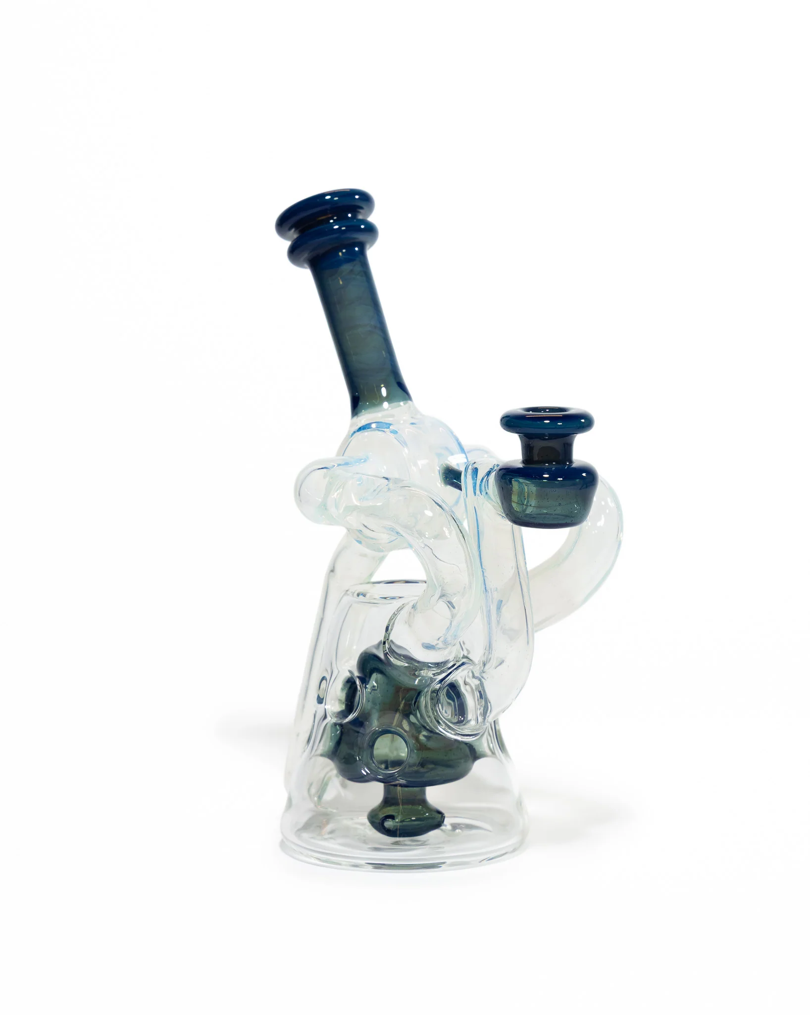 Red Tail Glass - V1 Terp Guzzler Recycler - Blue & Green - Image 6