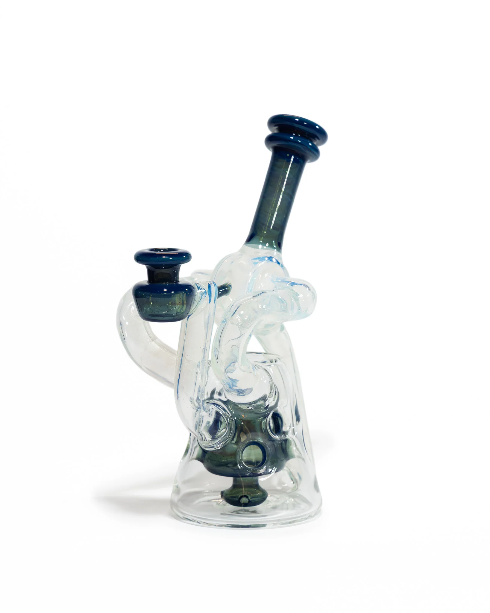 Red Tail Glass - V1 Terp Guzzler Recycler - Blue & Green - Image 8