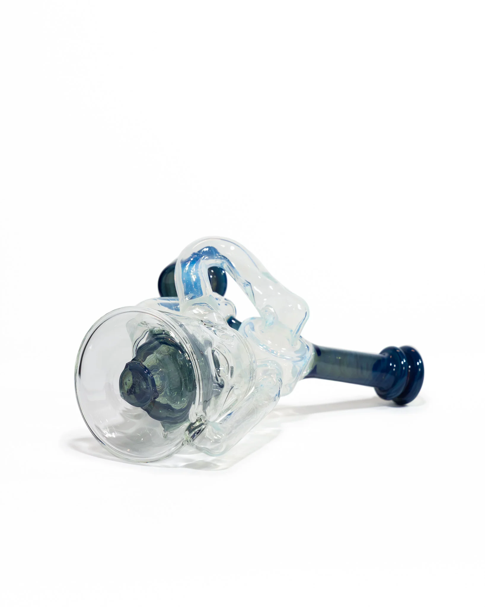 Red Tail Glass - V1 Terp Guzzler Recycler - Blue & Green - Image 9